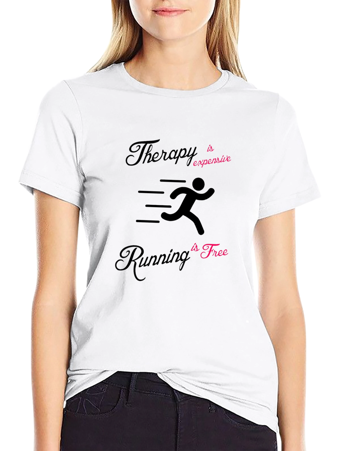 Therapy is Expensive Running is Free T-Shirt