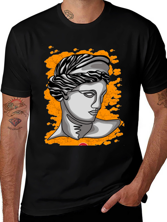 Statue Graphic Tee - Modern Art T-Shirt