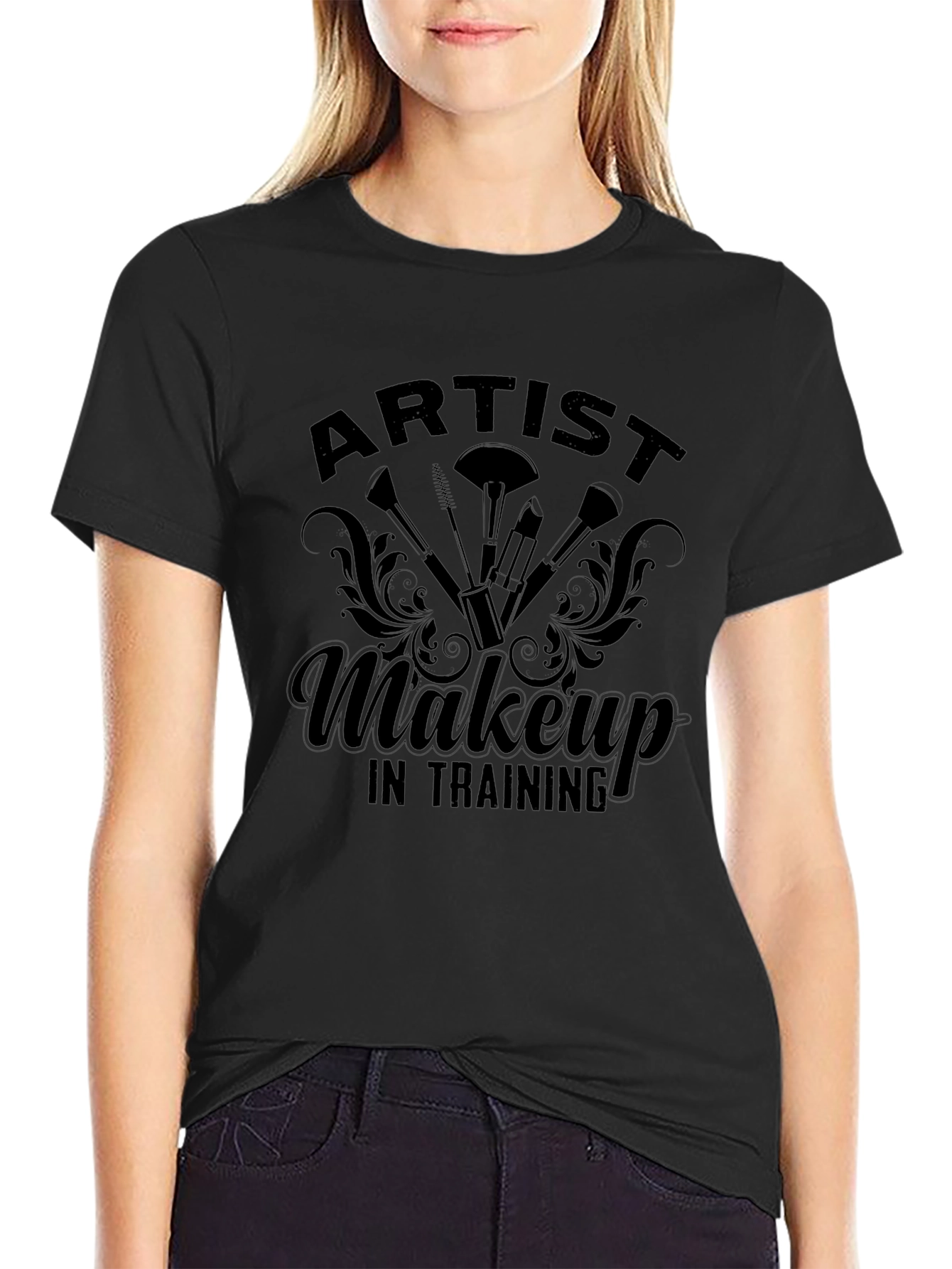 Makeup Artist in Training Black T-Shirt
