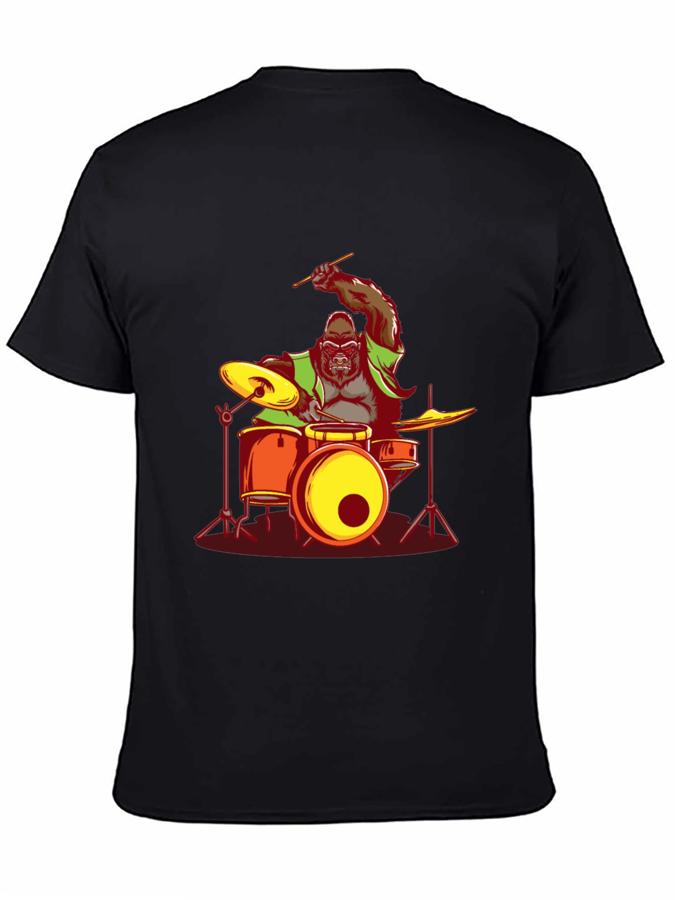 Gorilla Drummer Graphic Tee - Rock On!