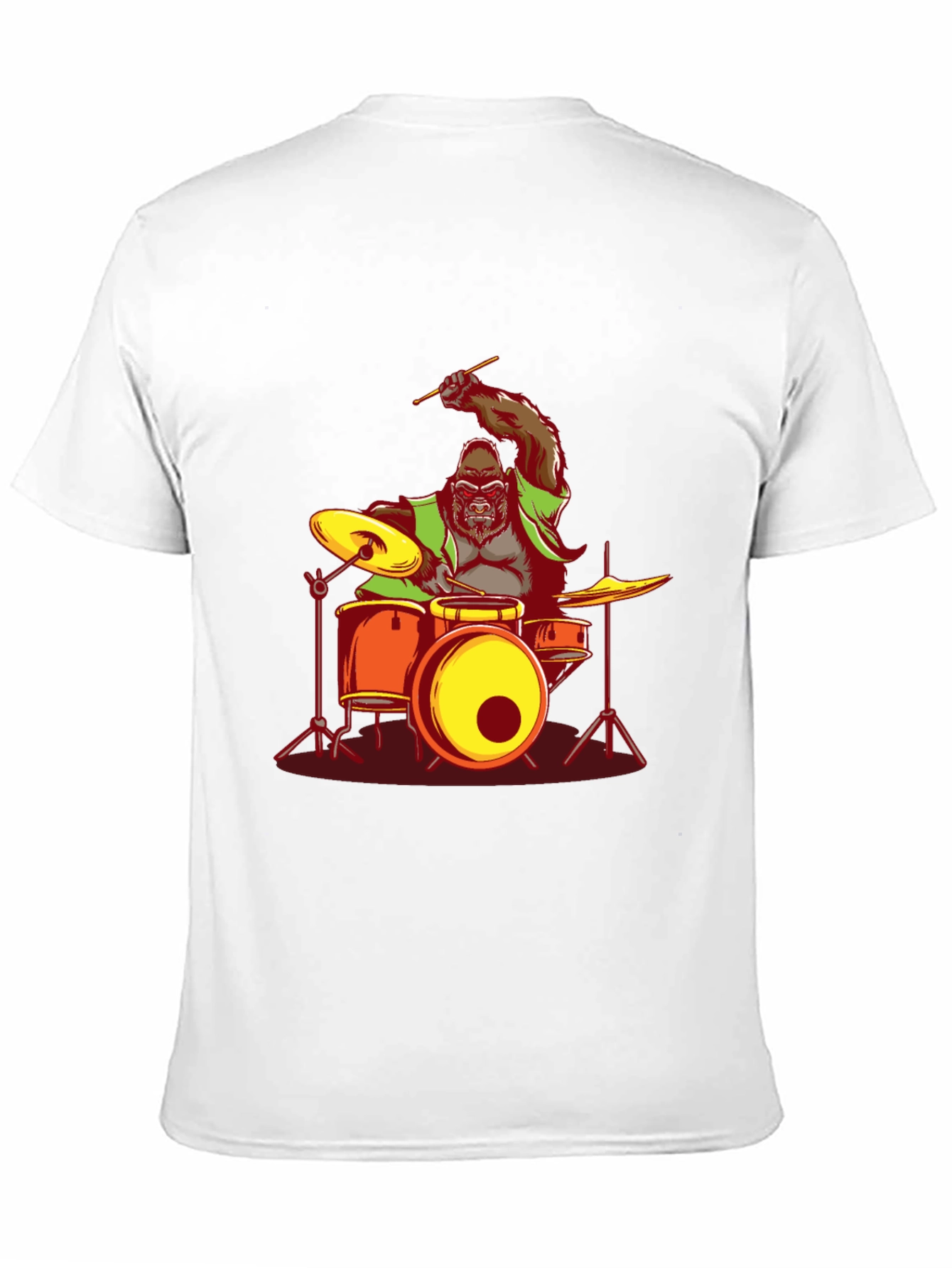 Gorilla Drummer Graphic Tee - Rock On!