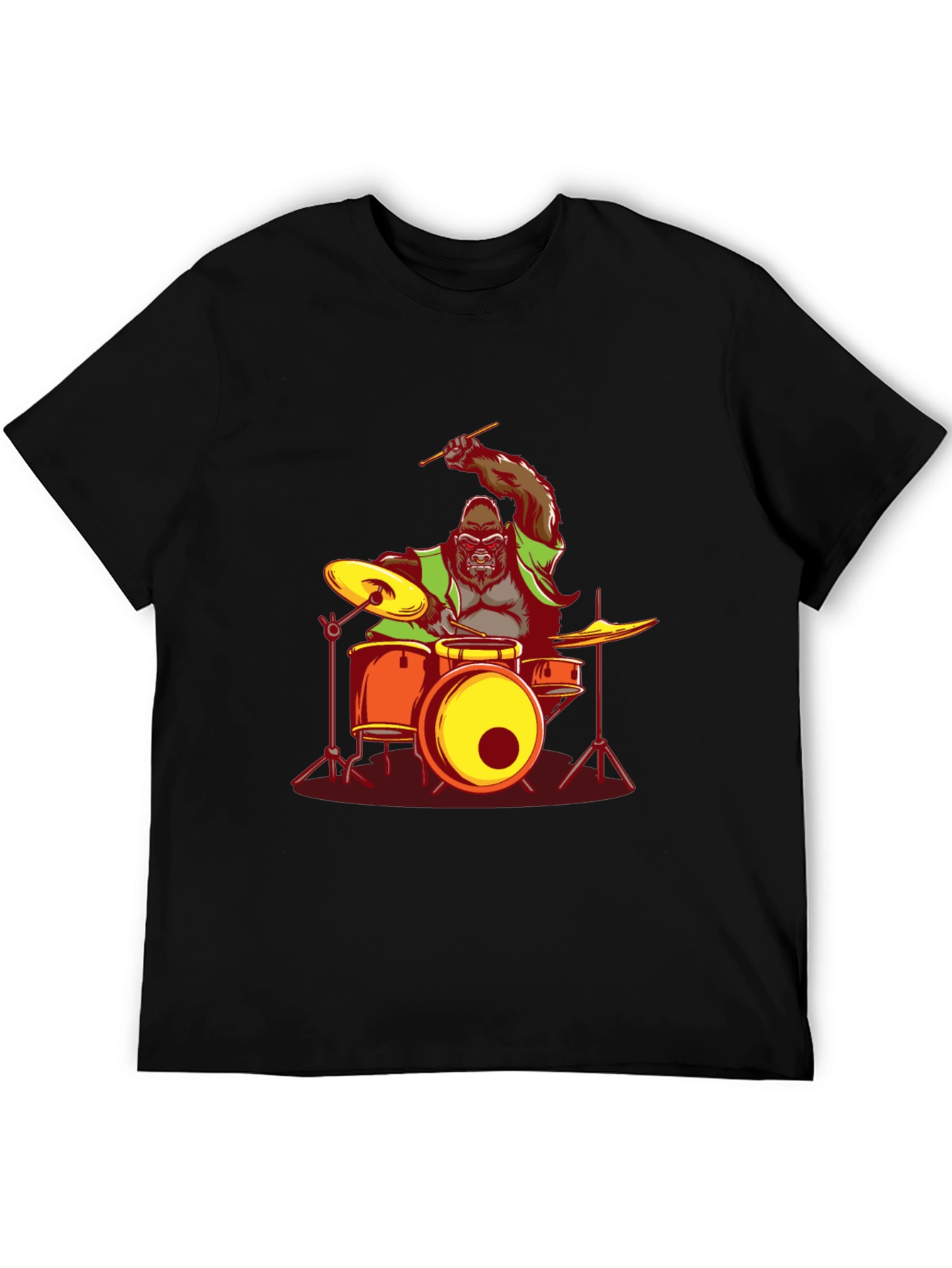 Gorilla Drummer Graphic Tee - Rock On!
