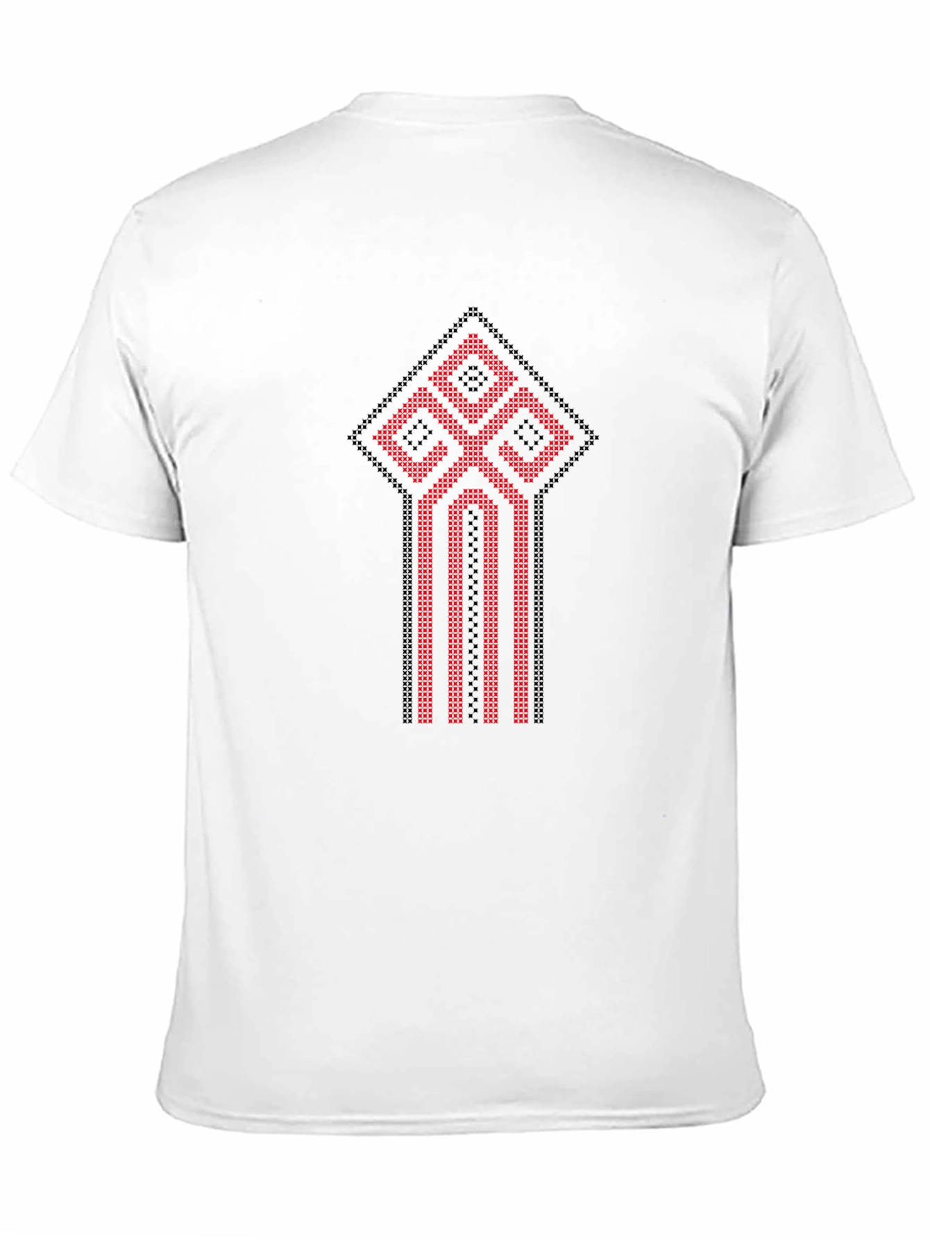 Embroidered Slavic Symbol Black T-Shirt