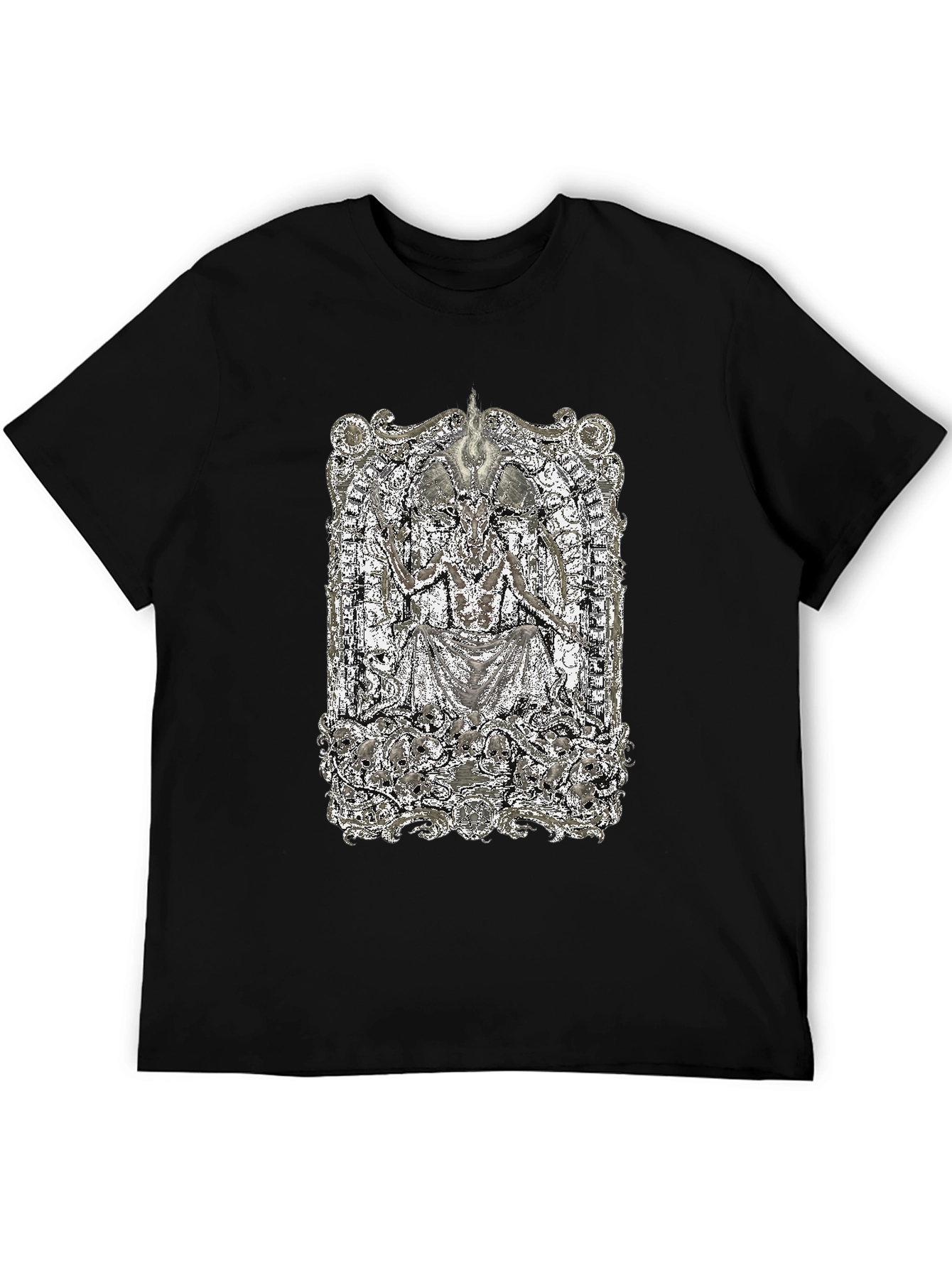 Occult Baphomet Graphic Black Tee