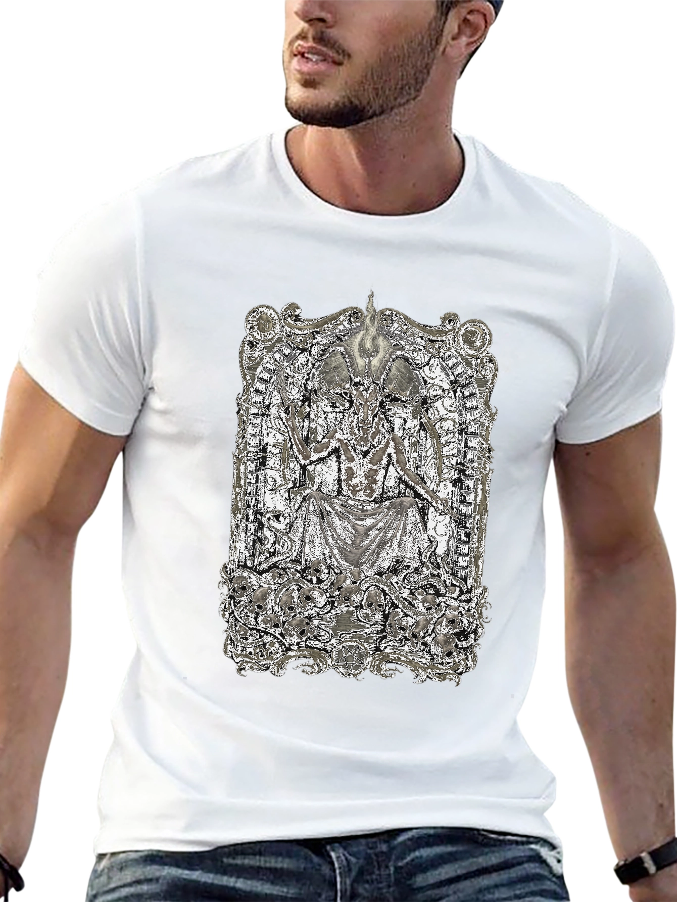 Occult Baphomet Graphic Black Tee