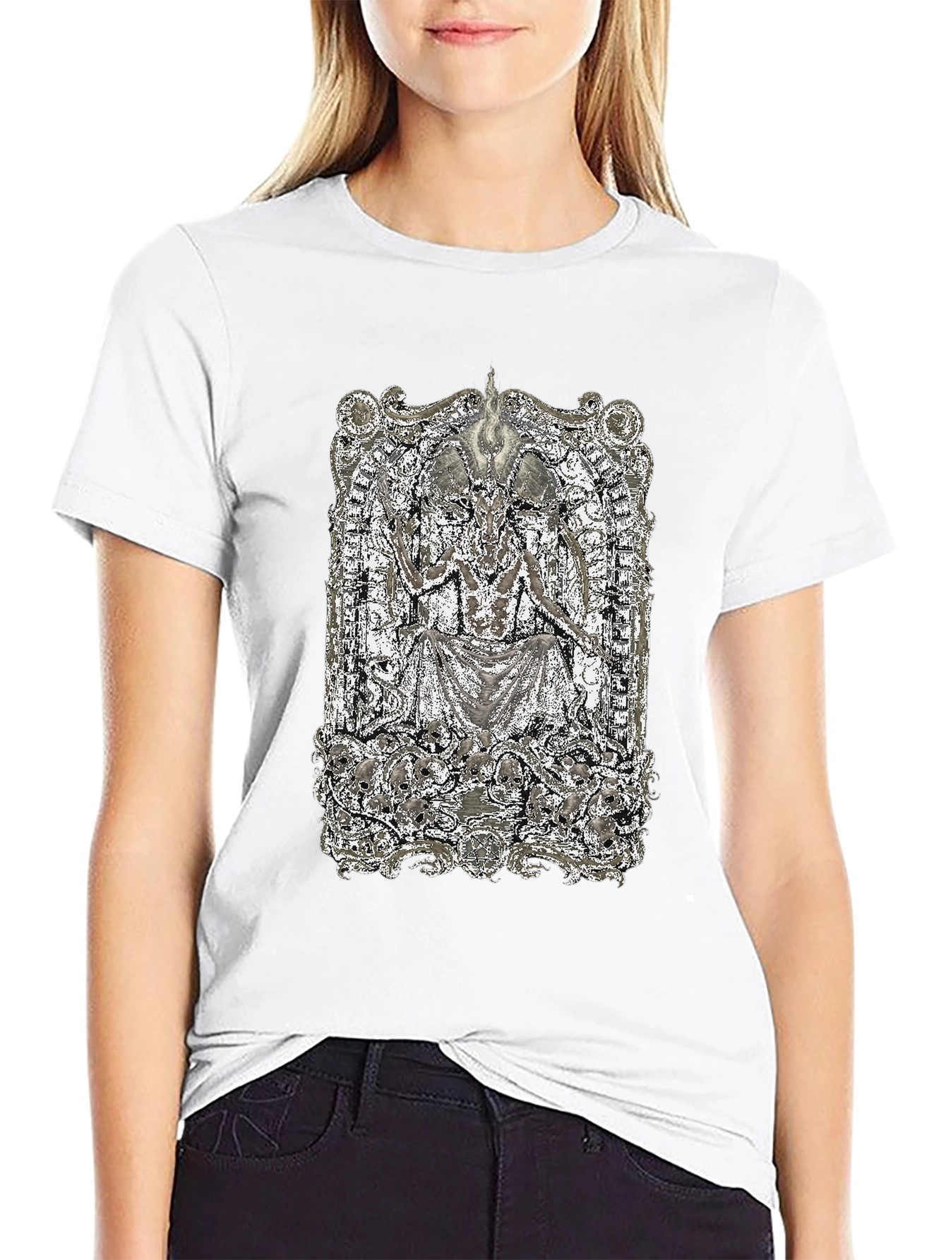 Occult Baphomet Graphic Black Tee