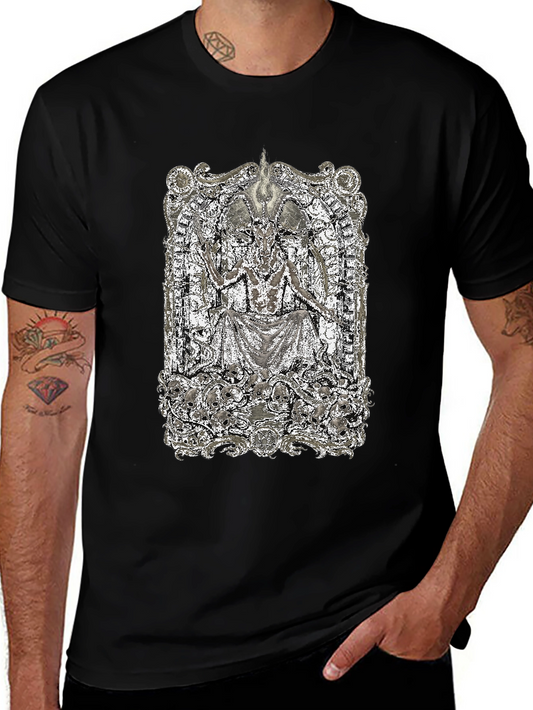Occult Baphomet Graphic Black Tee
