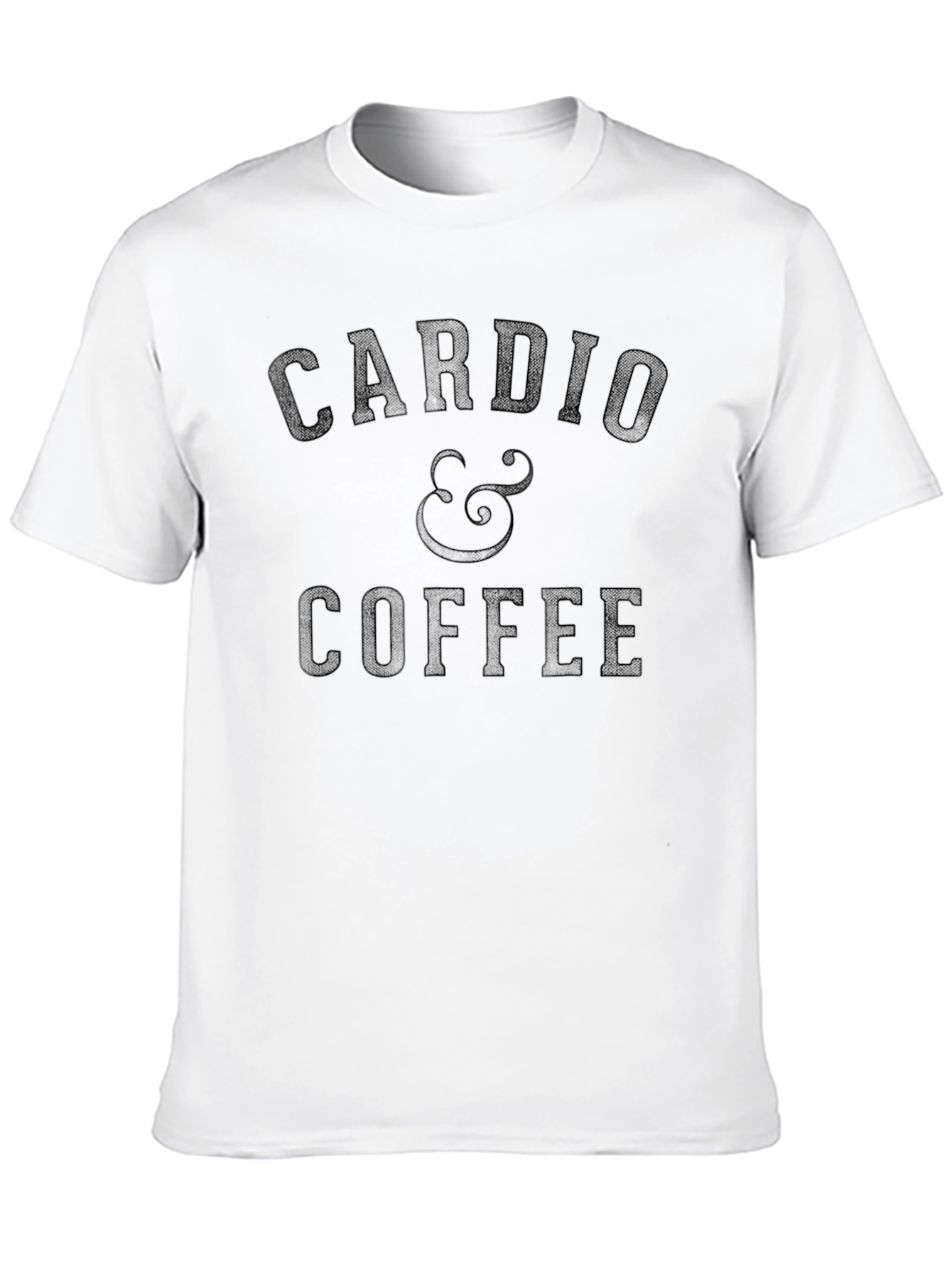 Cardio & Coffee Graphic T-Shirt - Black