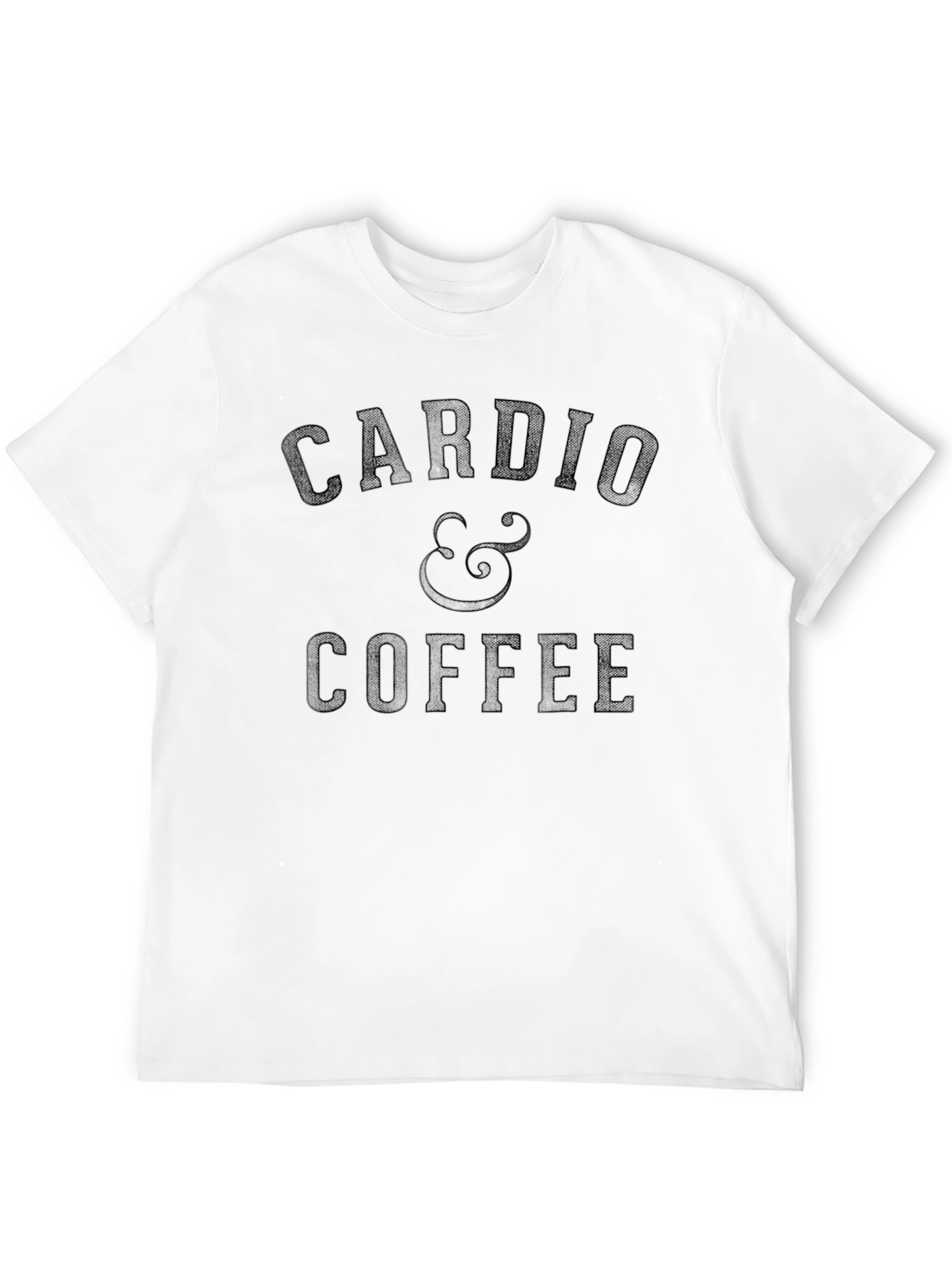 Cardio & Coffee Graphic T-Shirt - Black