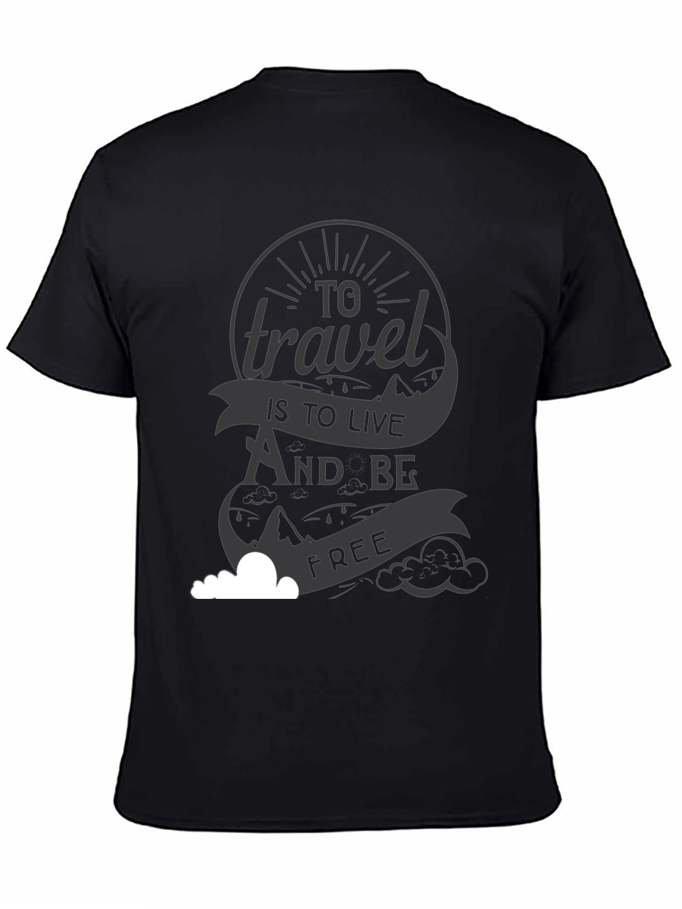 To Travel is to Live Graphic Tee - Black
