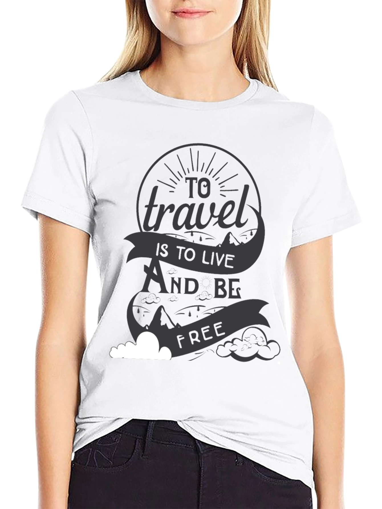 To Travel is to Live Graphic Tee - Black