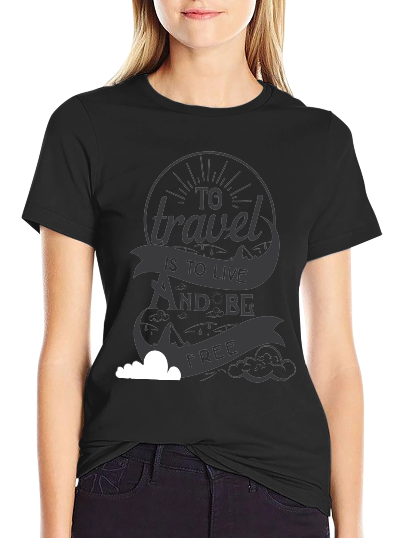 To Travel is to Live Graphic Tee - Black