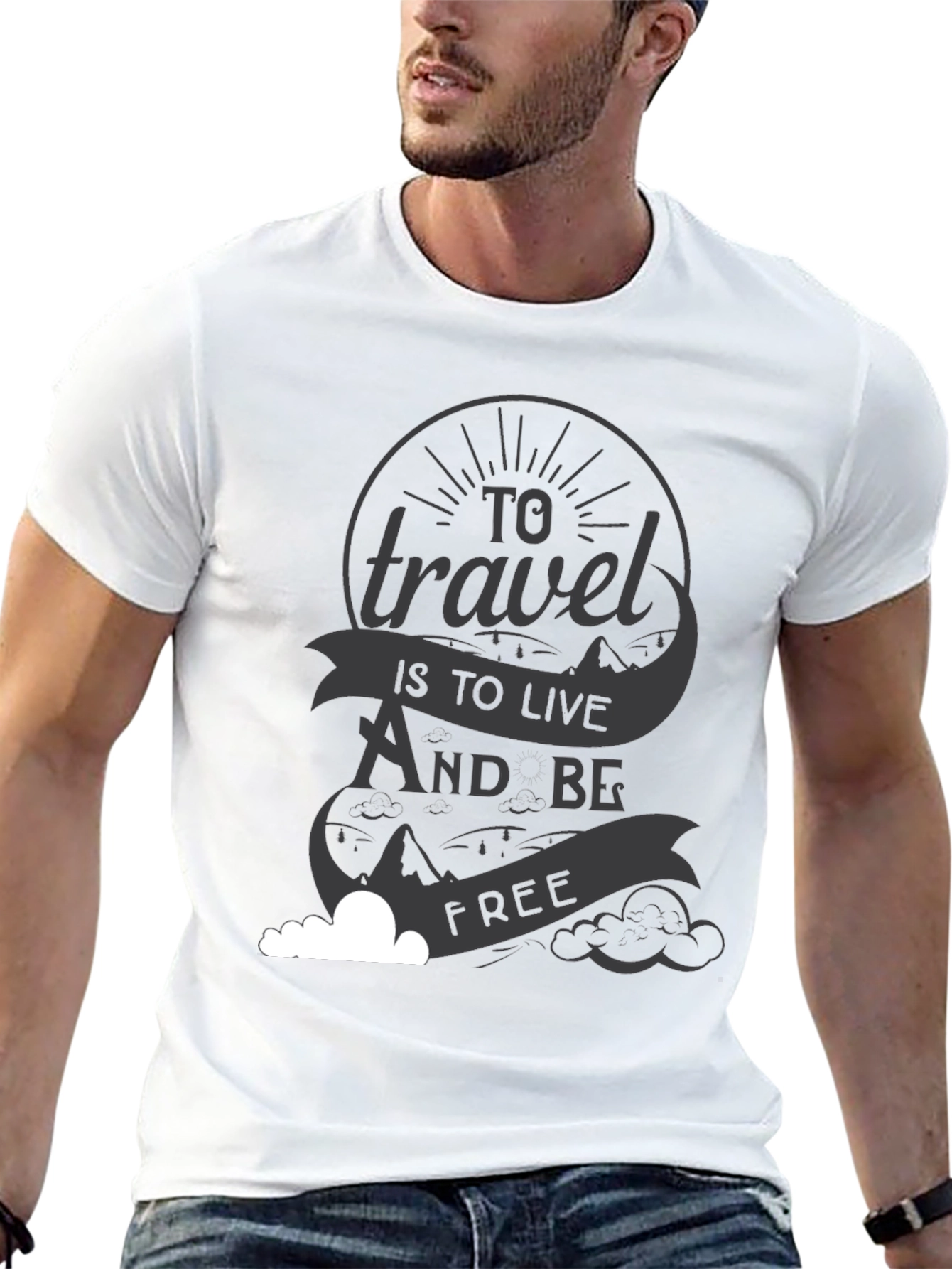 To Travel is to Live Graphic Tee - Black
