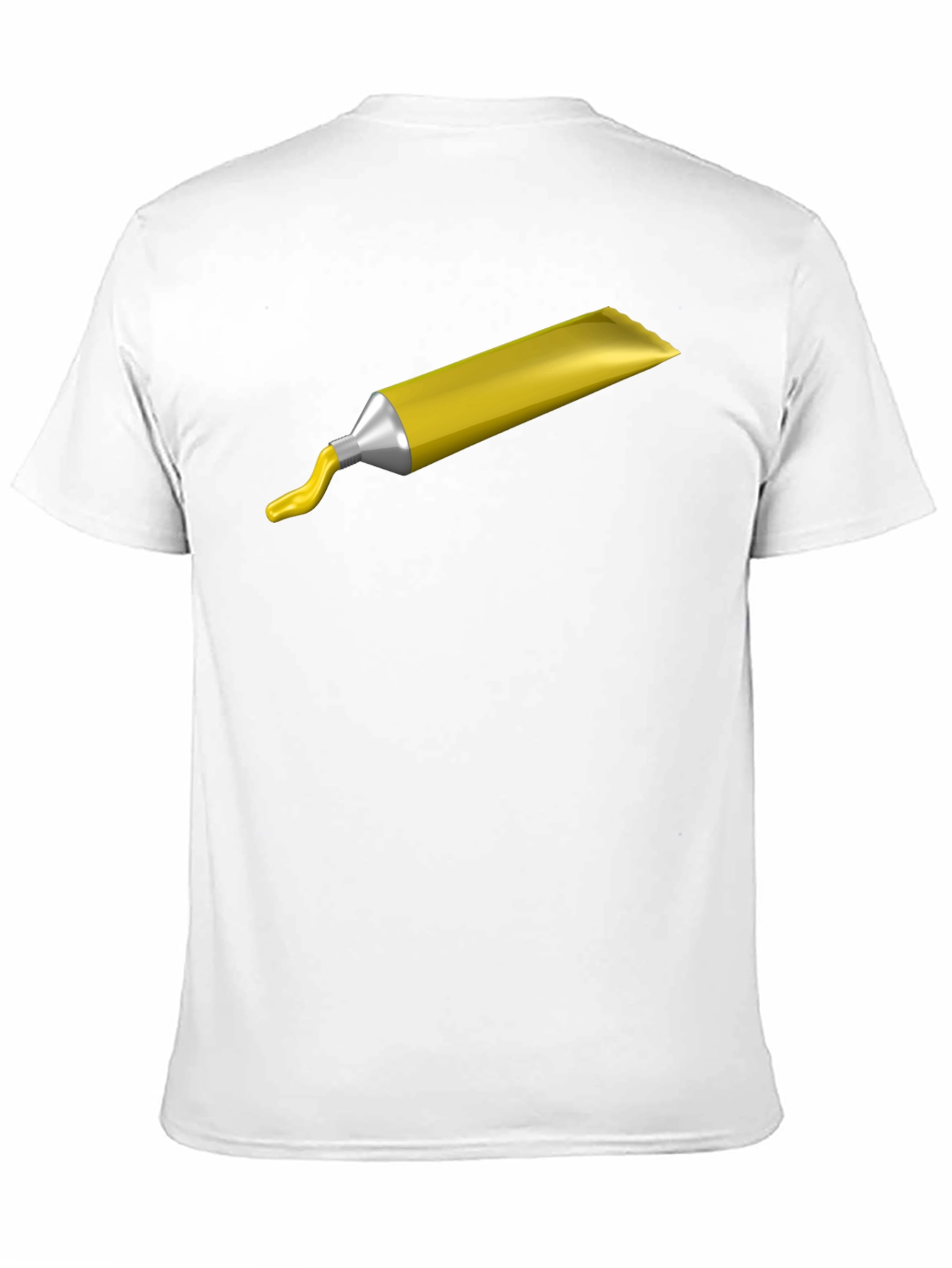 Yellow Paint Tube Graphic Tee - Artsy Casual T-Shirt
