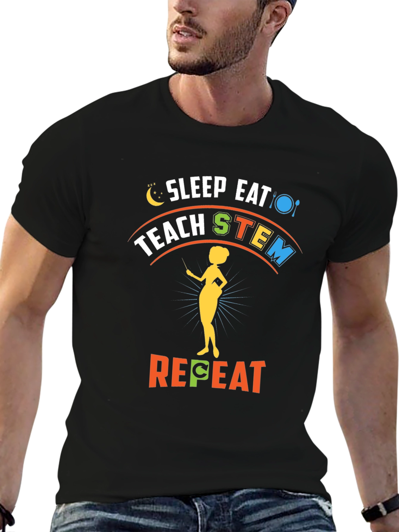 Sleep Eat Teach STEM Repeat T-Shirt