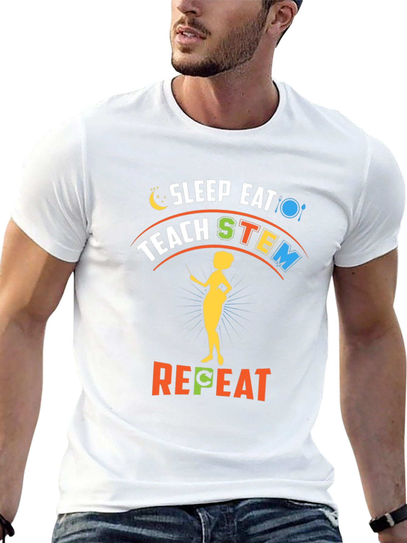 Sleep Eat Teach STEM Repeat T-Shirt