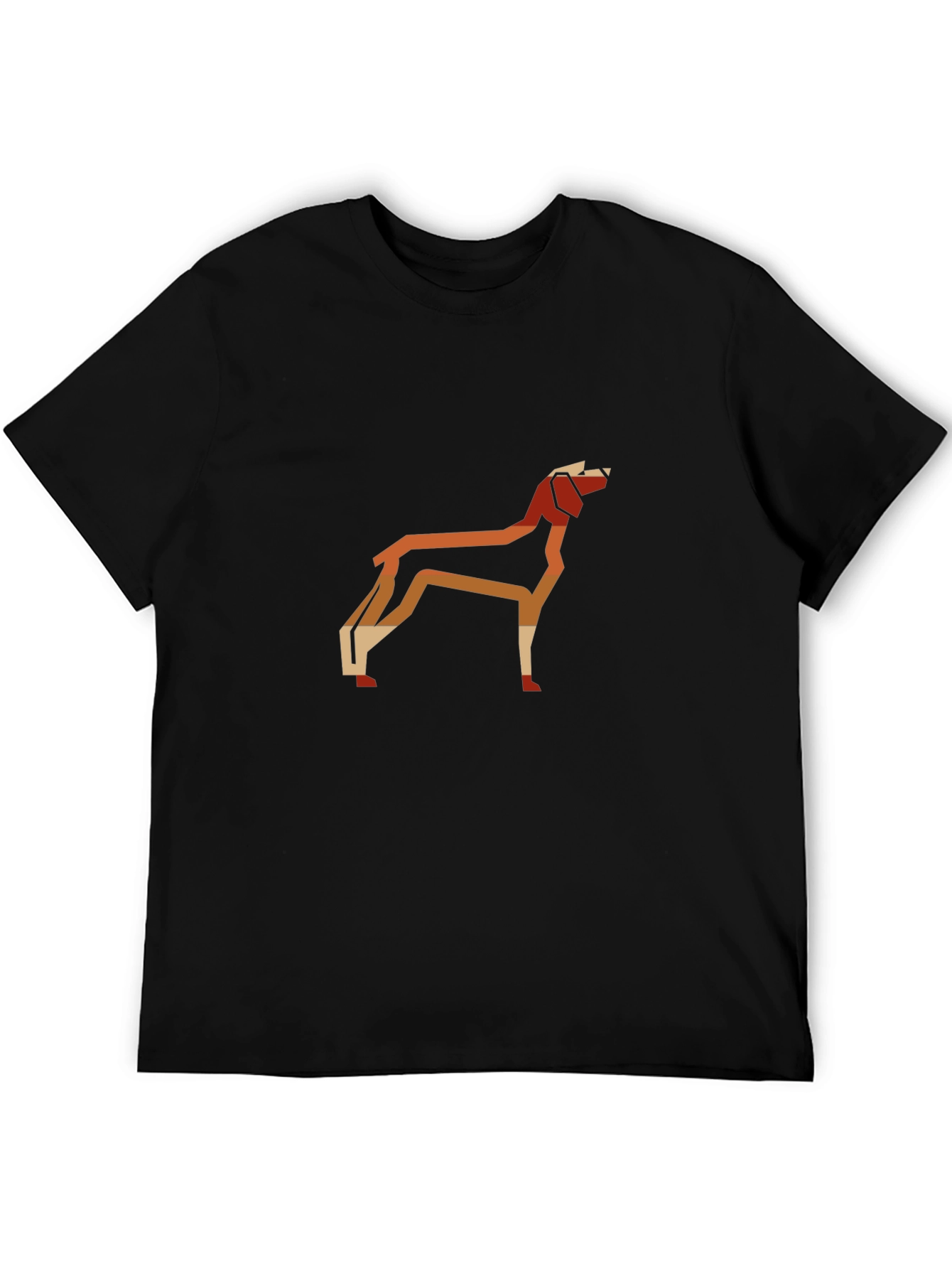 Geometric Dog Graphic Tee - Modern Style