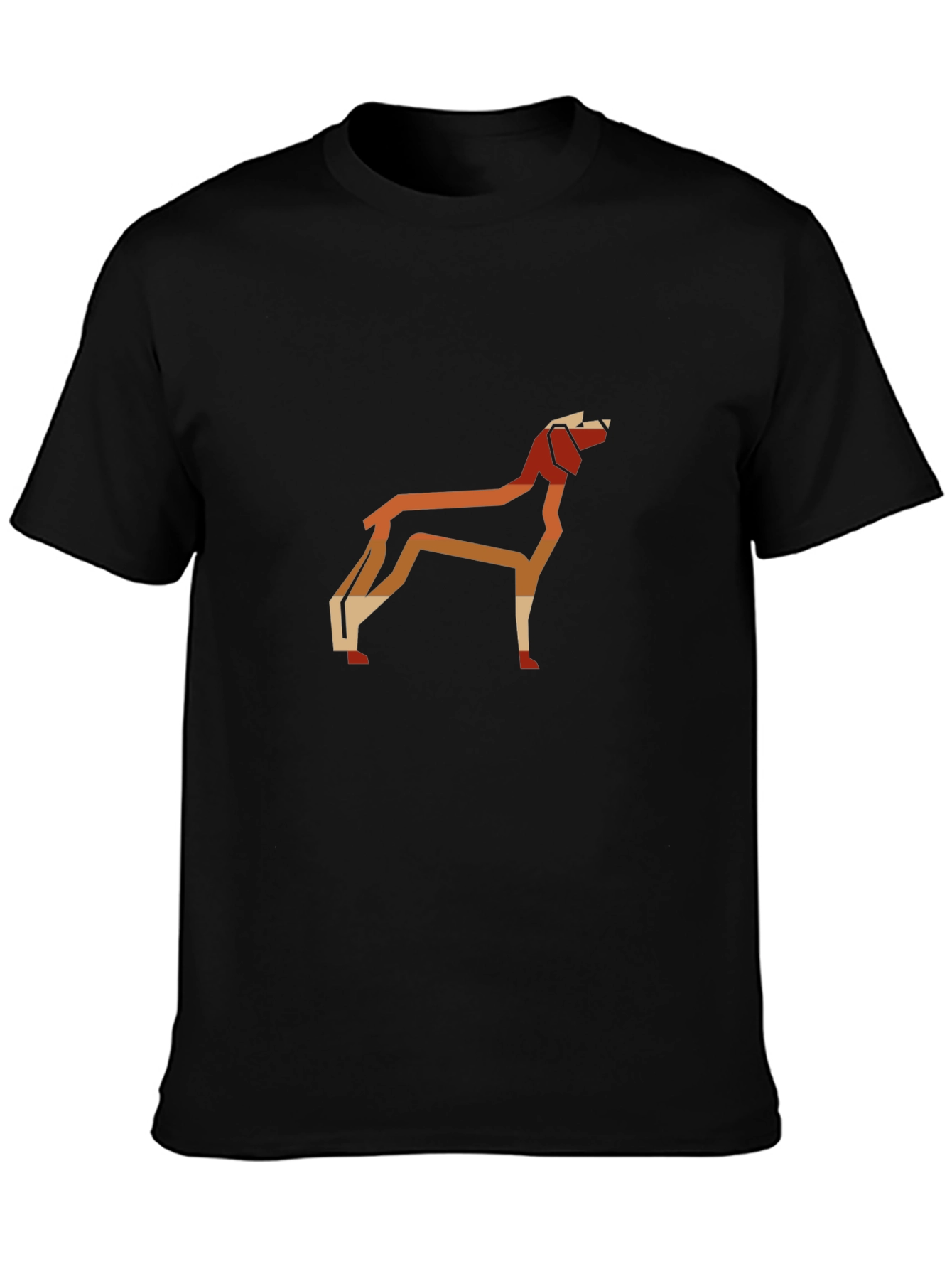 Geometric Dog Graphic Tee - Modern Style