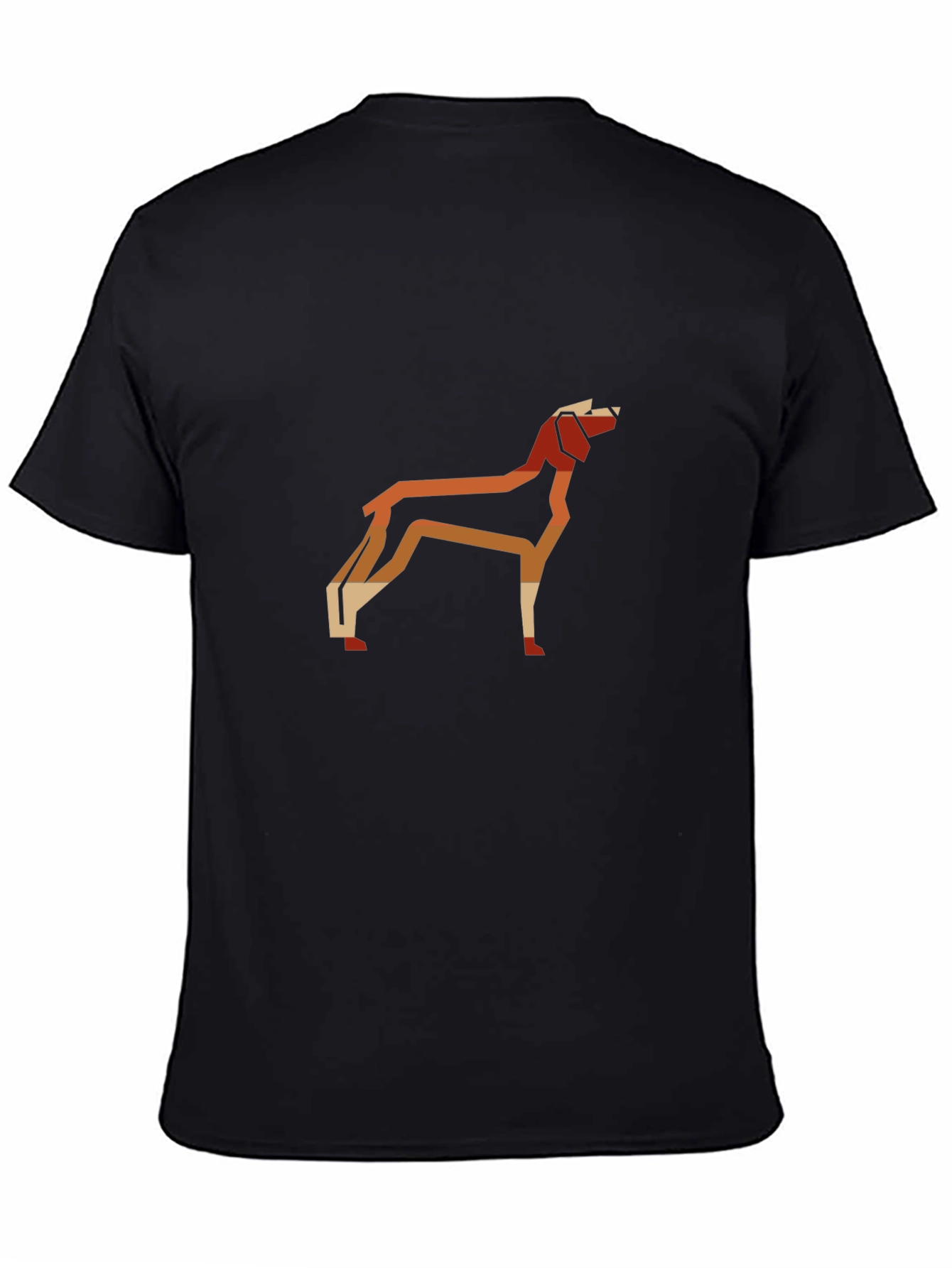Geometric Dog Graphic Tee - Modern Style