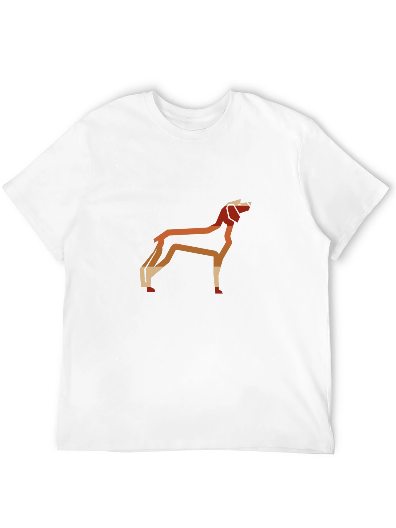 Geometric Dog Graphic Tee - Modern Style