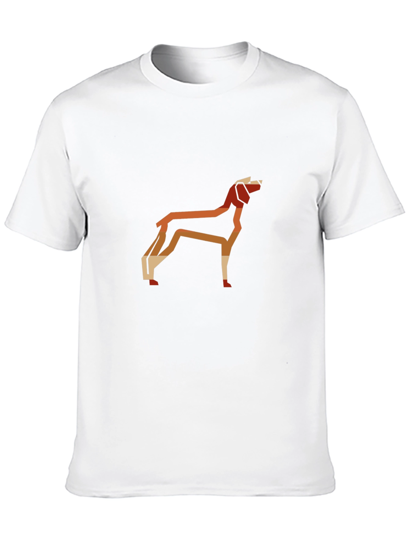 Geometric Dog Graphic Tee - Modern Style
