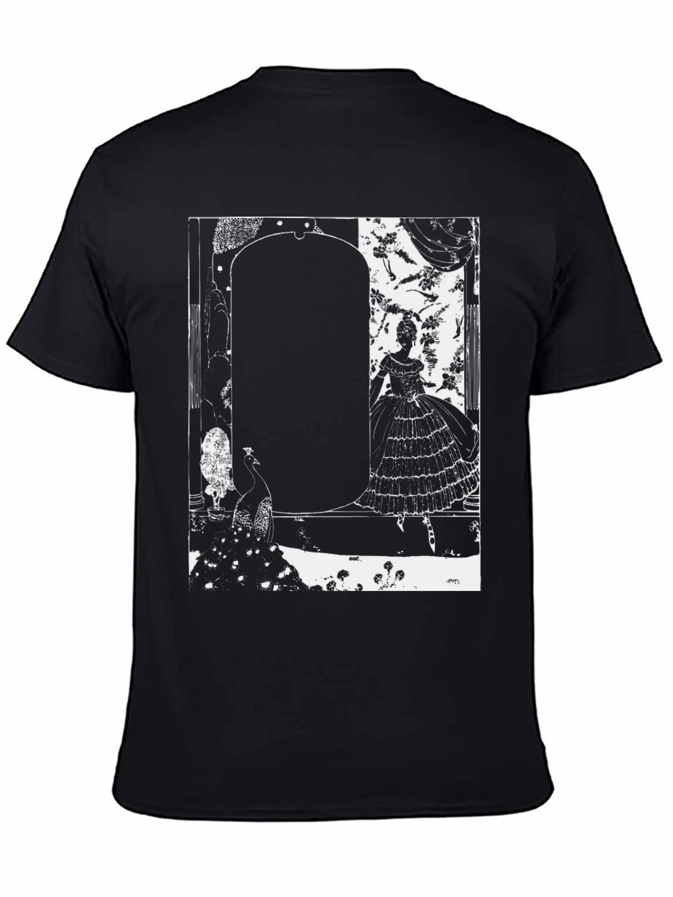 Elegant Silhouette Graphic T-Shirt - Black