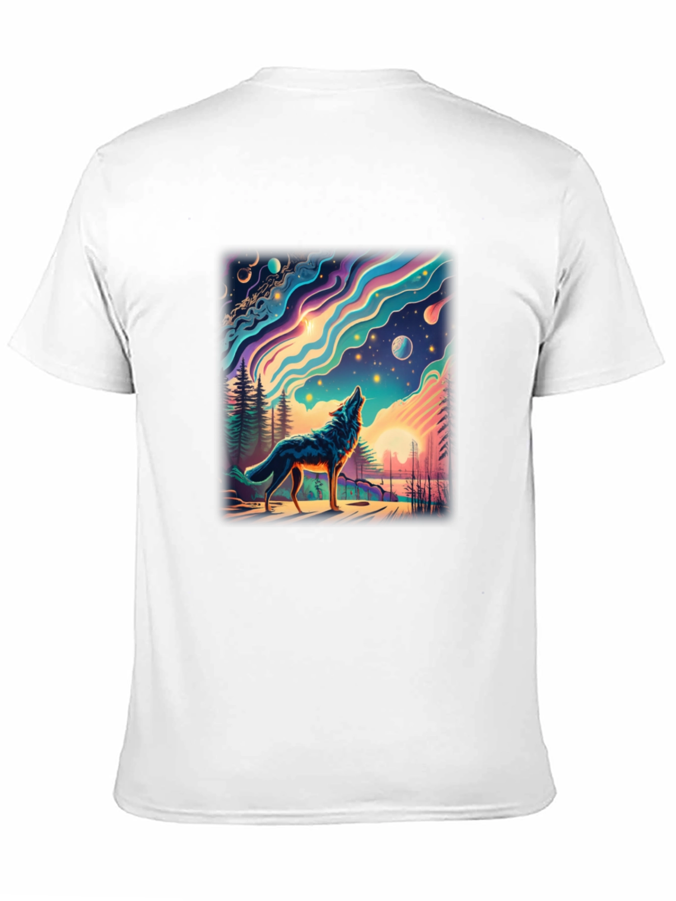 Wolf Howling at Night T-Shirt