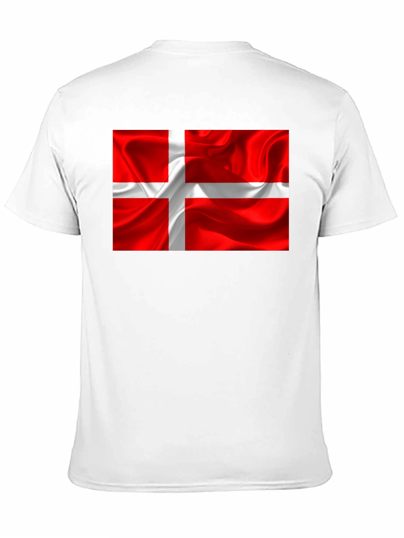 Denmark Flag T-Shirt - Black Cotton Tee