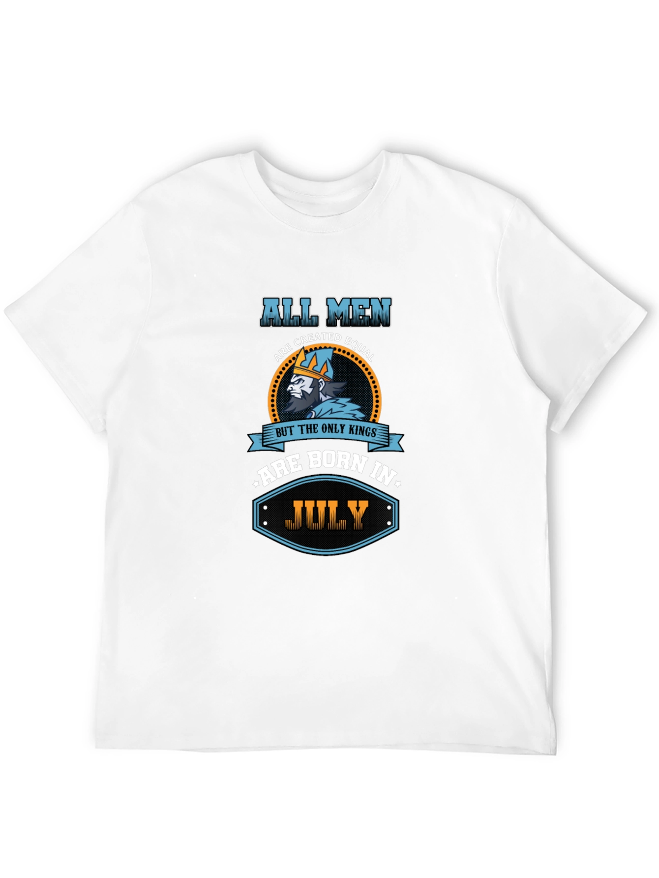 Mens Kings Are Born in July Graphic Tee