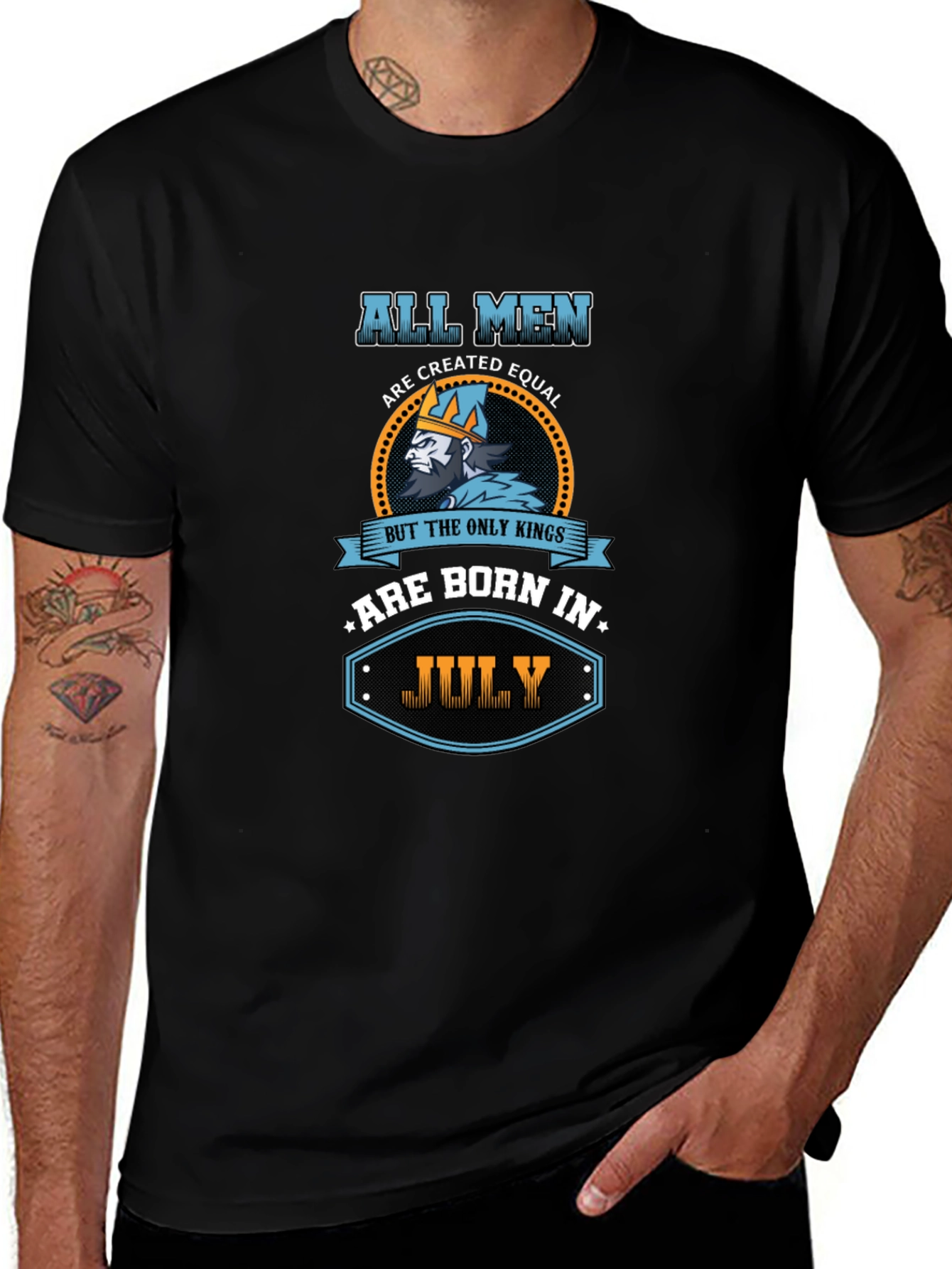 Mens Kings Are Born in July Graphic Tee