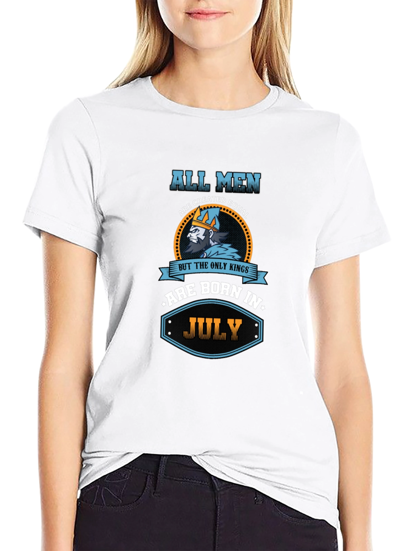 Mens Kings Are Born in July Graphic Tee