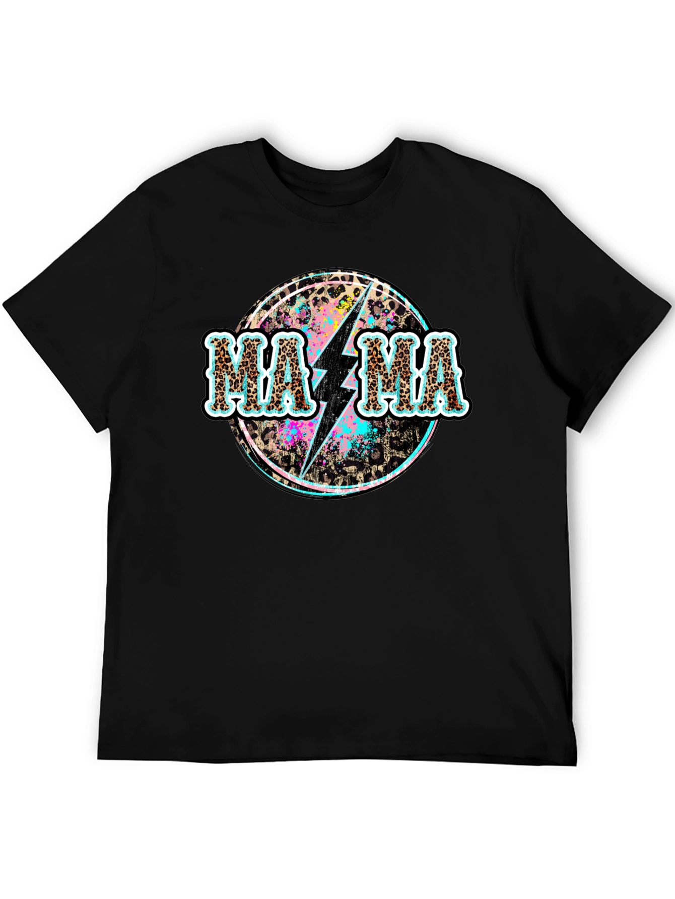 Mama Leopard Bolt Graphic Tee