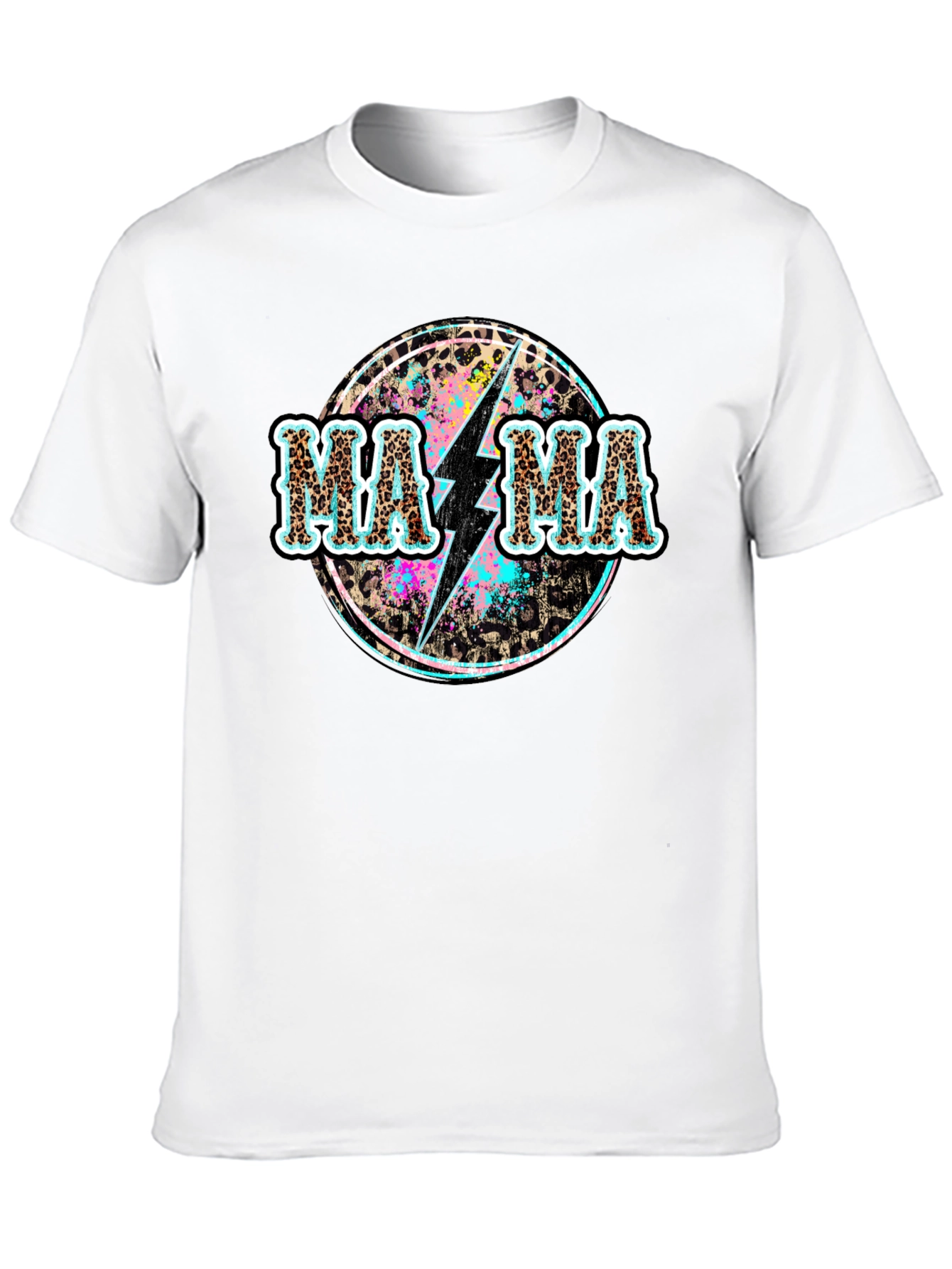 Mama Leopard Bolt Graphic Tee