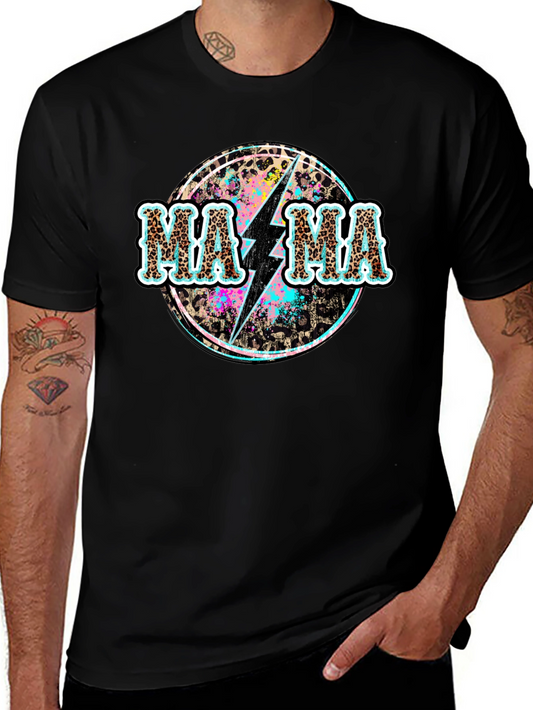 Mama Leopard Bolt Graphic Tee