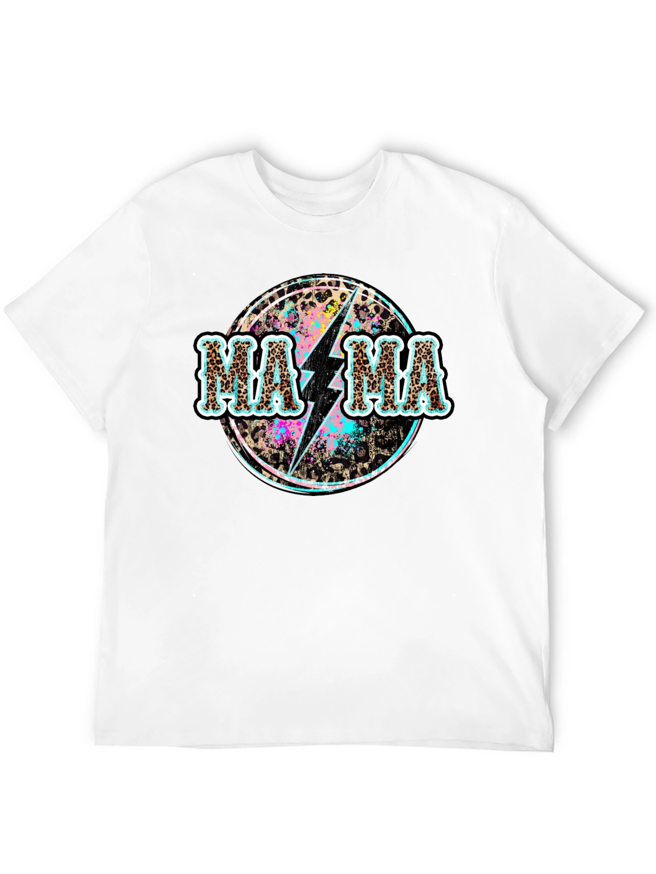 Mama Leopard Bolt Graphic Tee