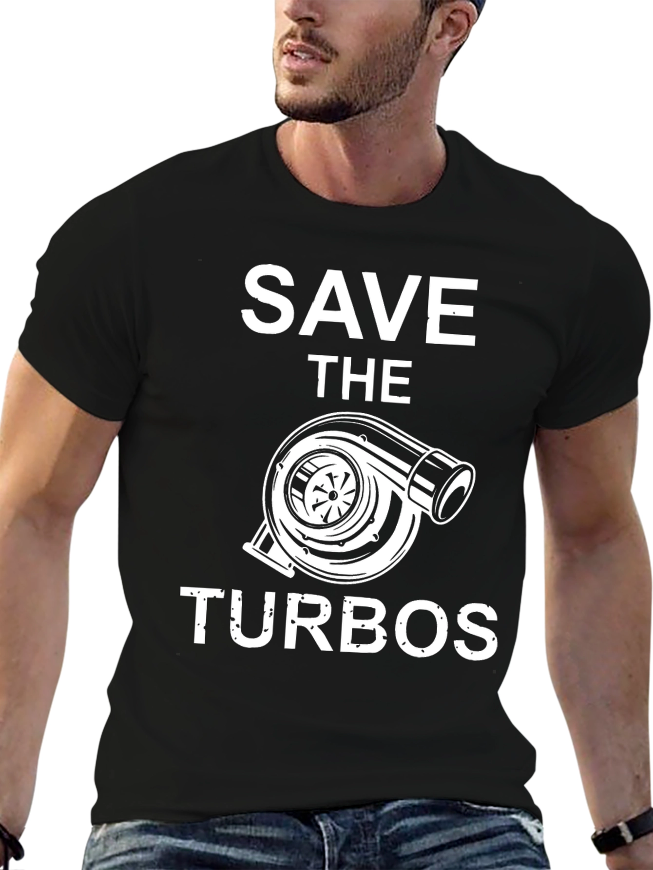 Save The Turbos Graphic Tee - Automotive Enthusiast T-Shirt