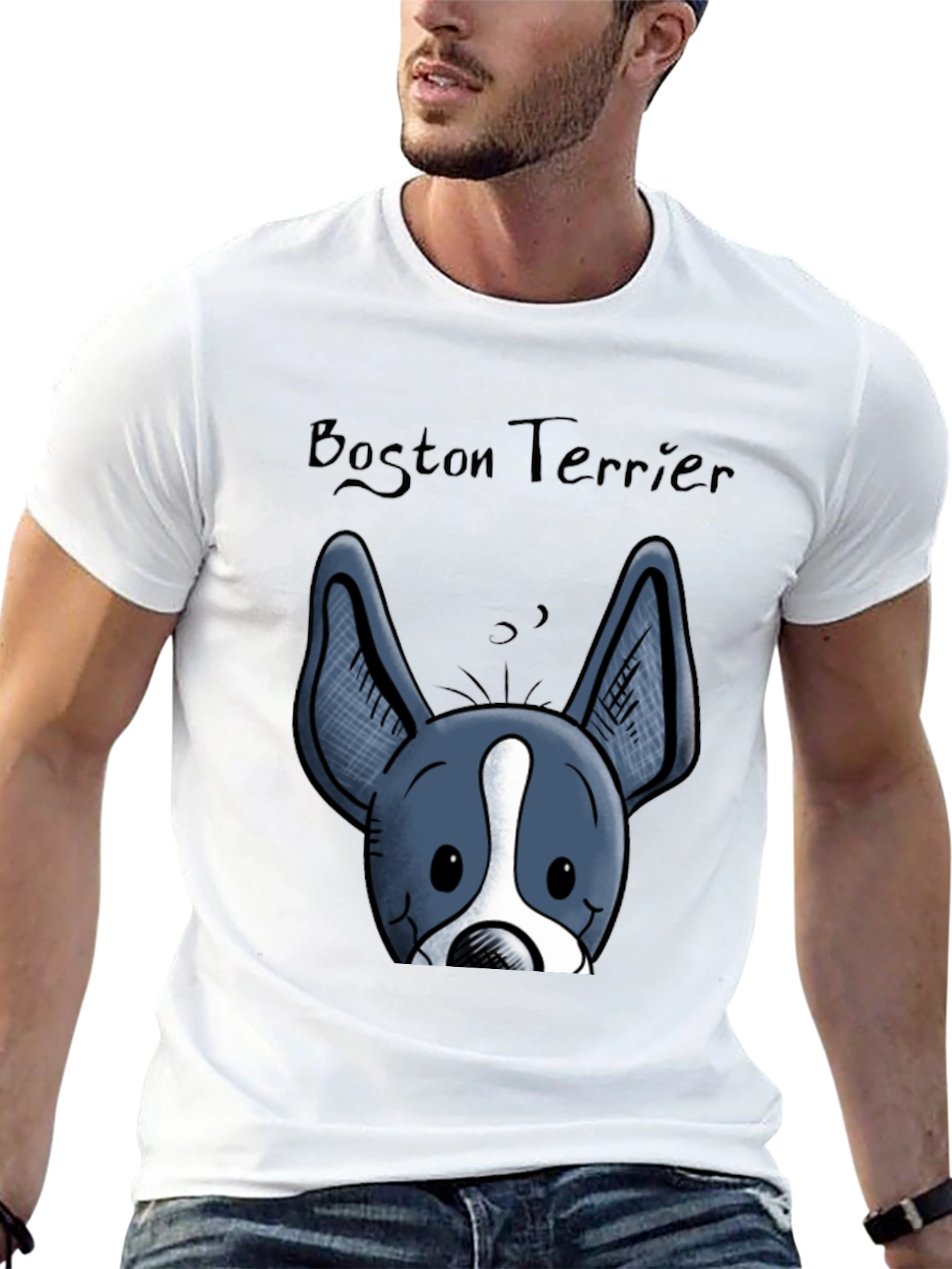 Boston Terrier Graphic T-Shirt - Cute Dog Tee