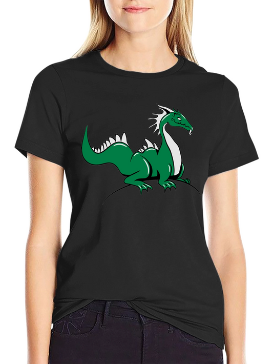 Green Dragon Graphic T-Shirt - Black