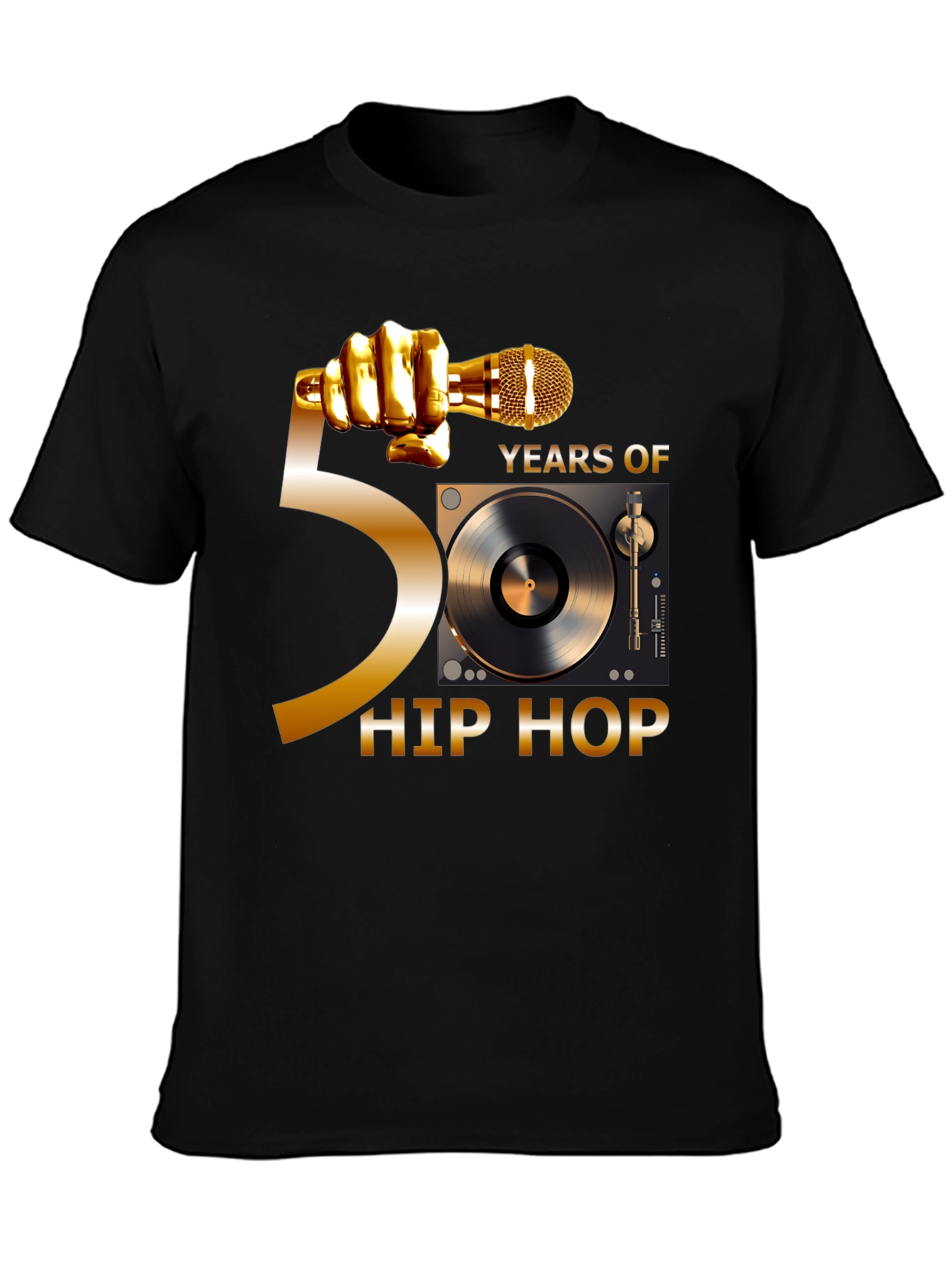 50 Years of Hip Hop Black T-Shirt
