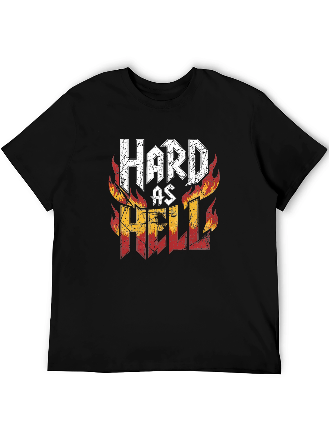 Hard As Hell Graphic Print Tee - Black