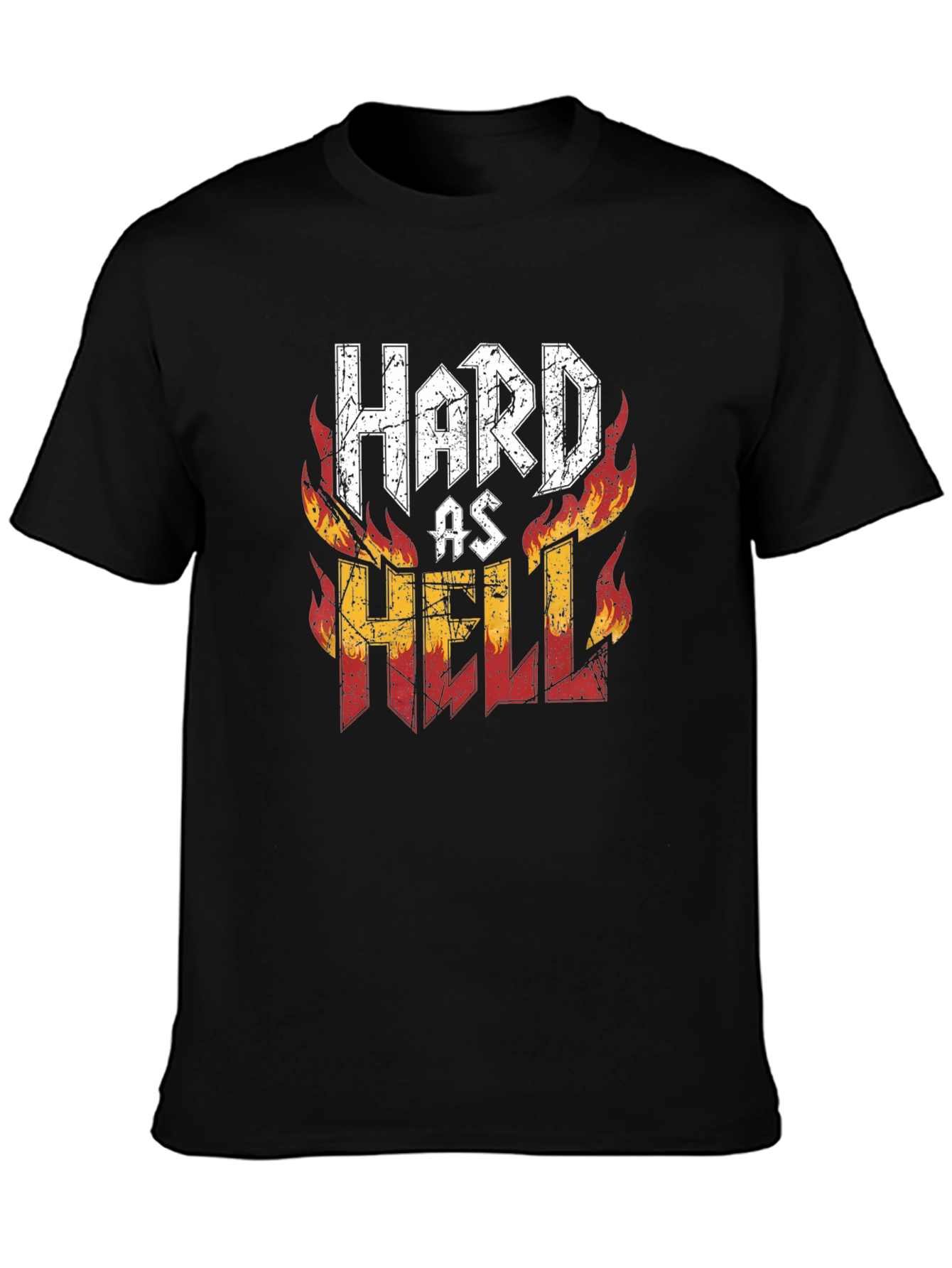 Hard As Hell Graphic Print Tee - Black