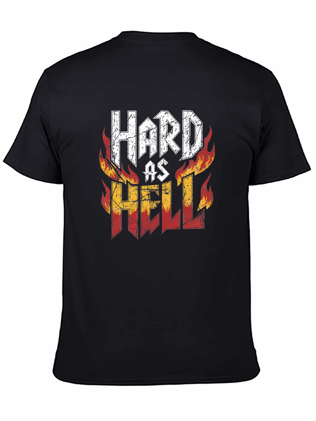 Hard As Hell Graphic Print Tee - Black