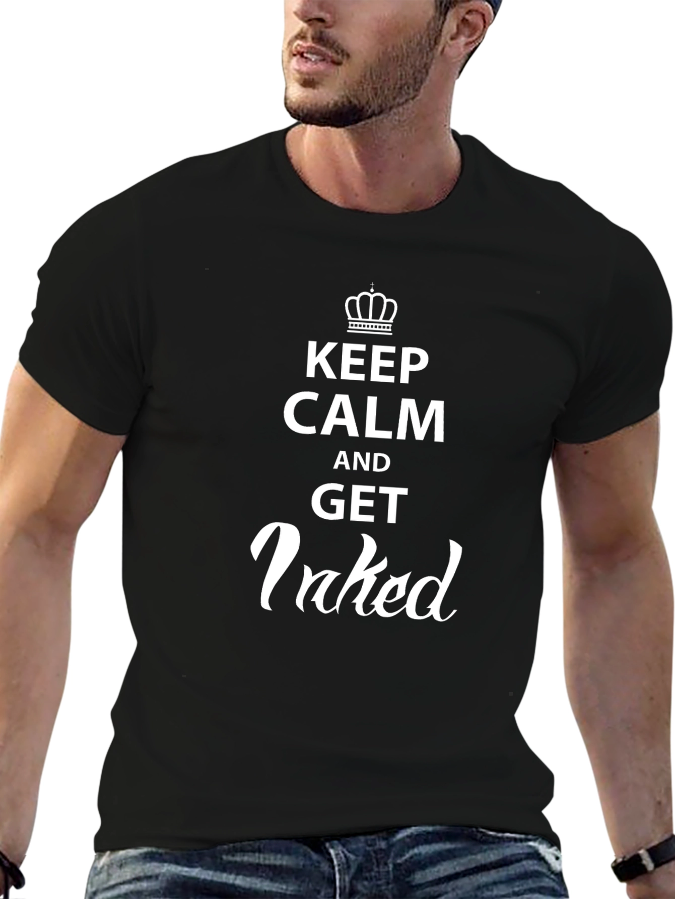 Keep Calm and Get Inked T-Shirt - Black