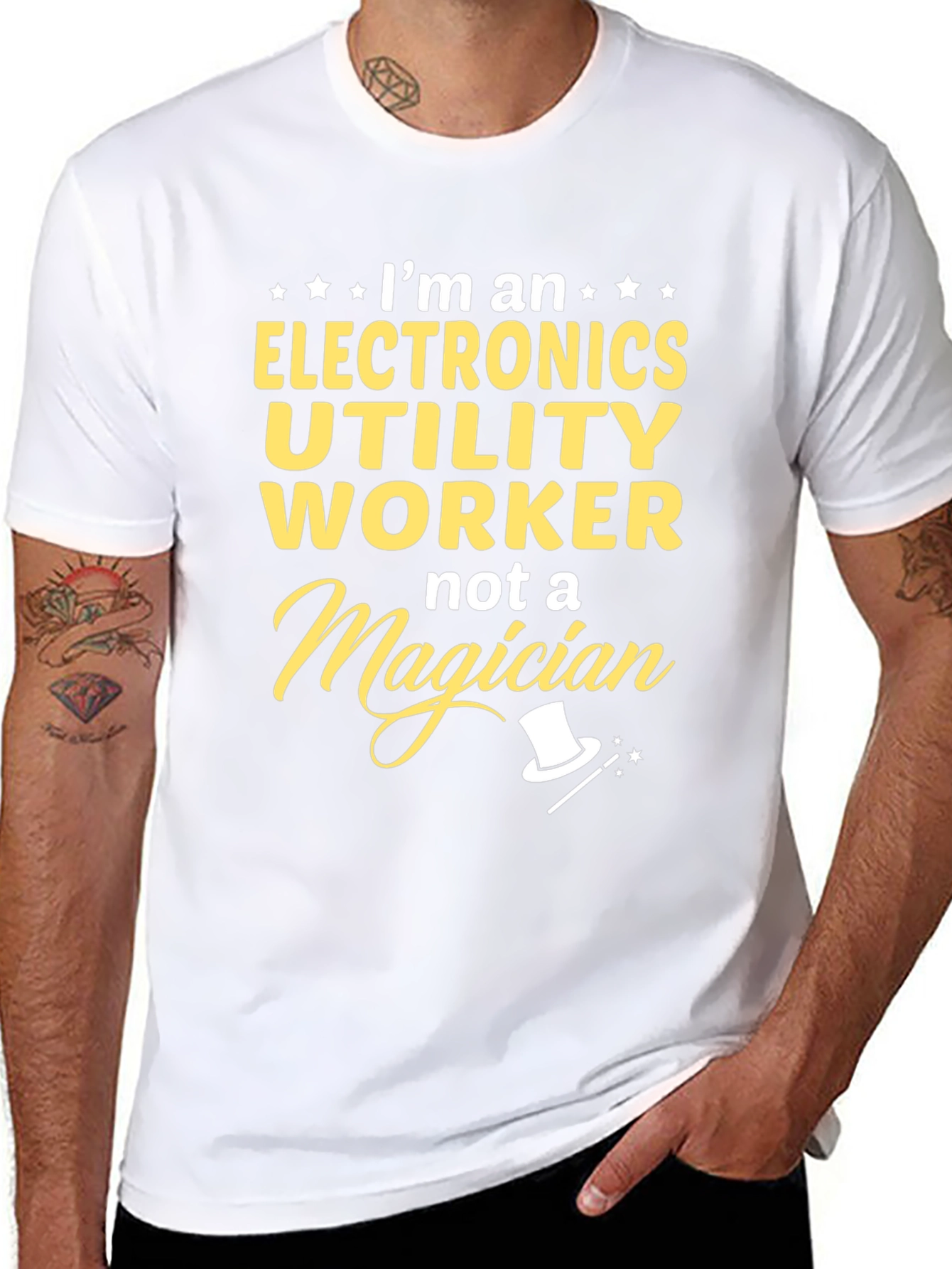 Electronics Utility Worker T-Shirt - Funny Magician Tee