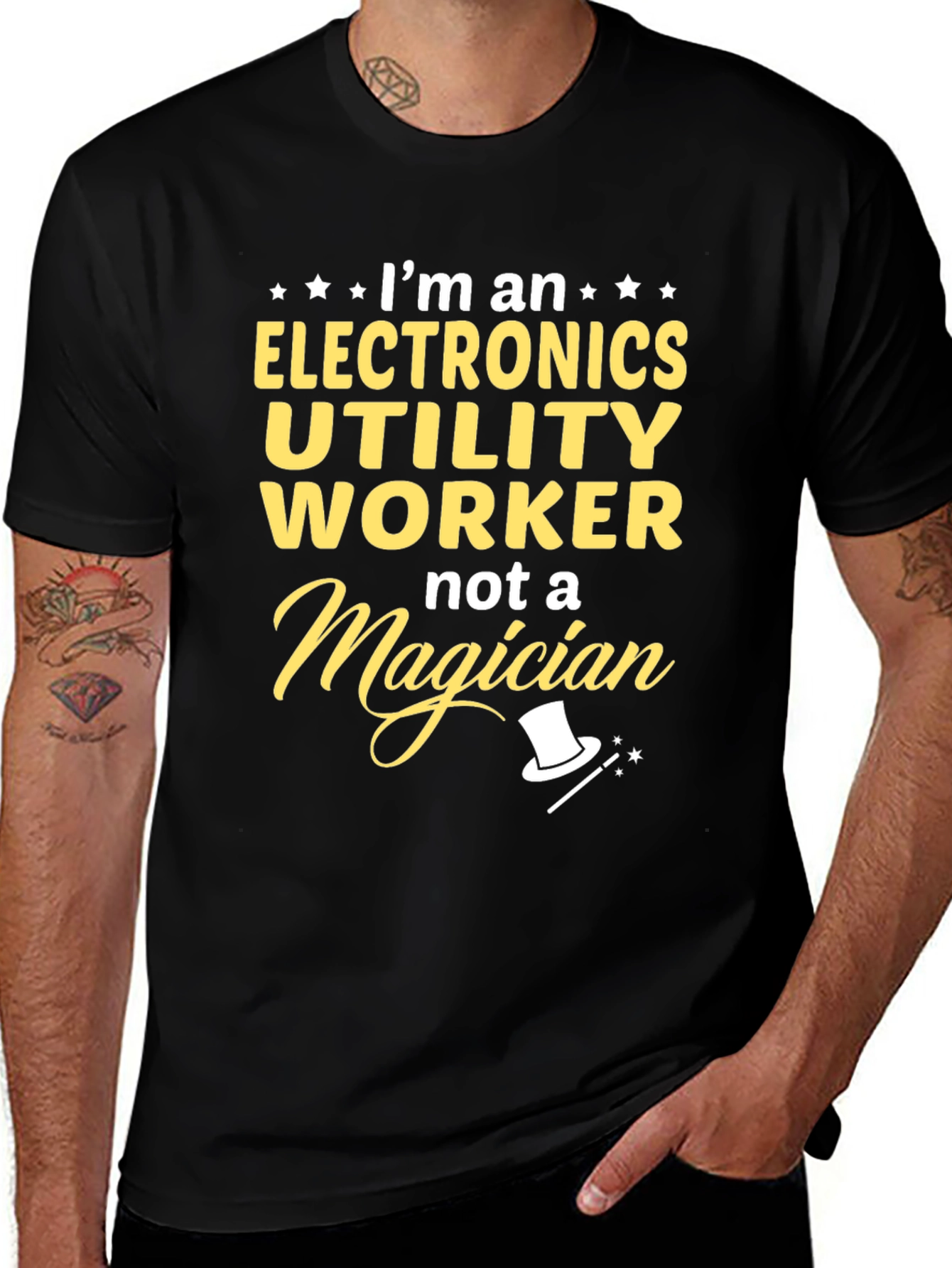 Electronics Utility Worker T-Shirt - Funny Magician Tee