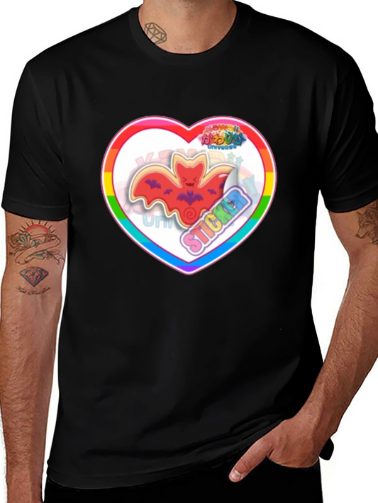 Heart Bat Sticker T-Shirt - Unisex Tee