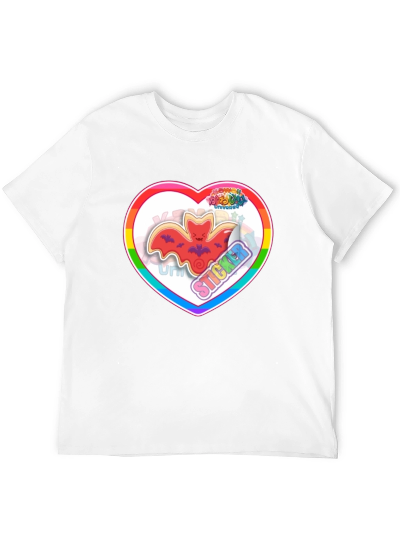 Heart Bat Sticker T-Shirt - Unisex Tee