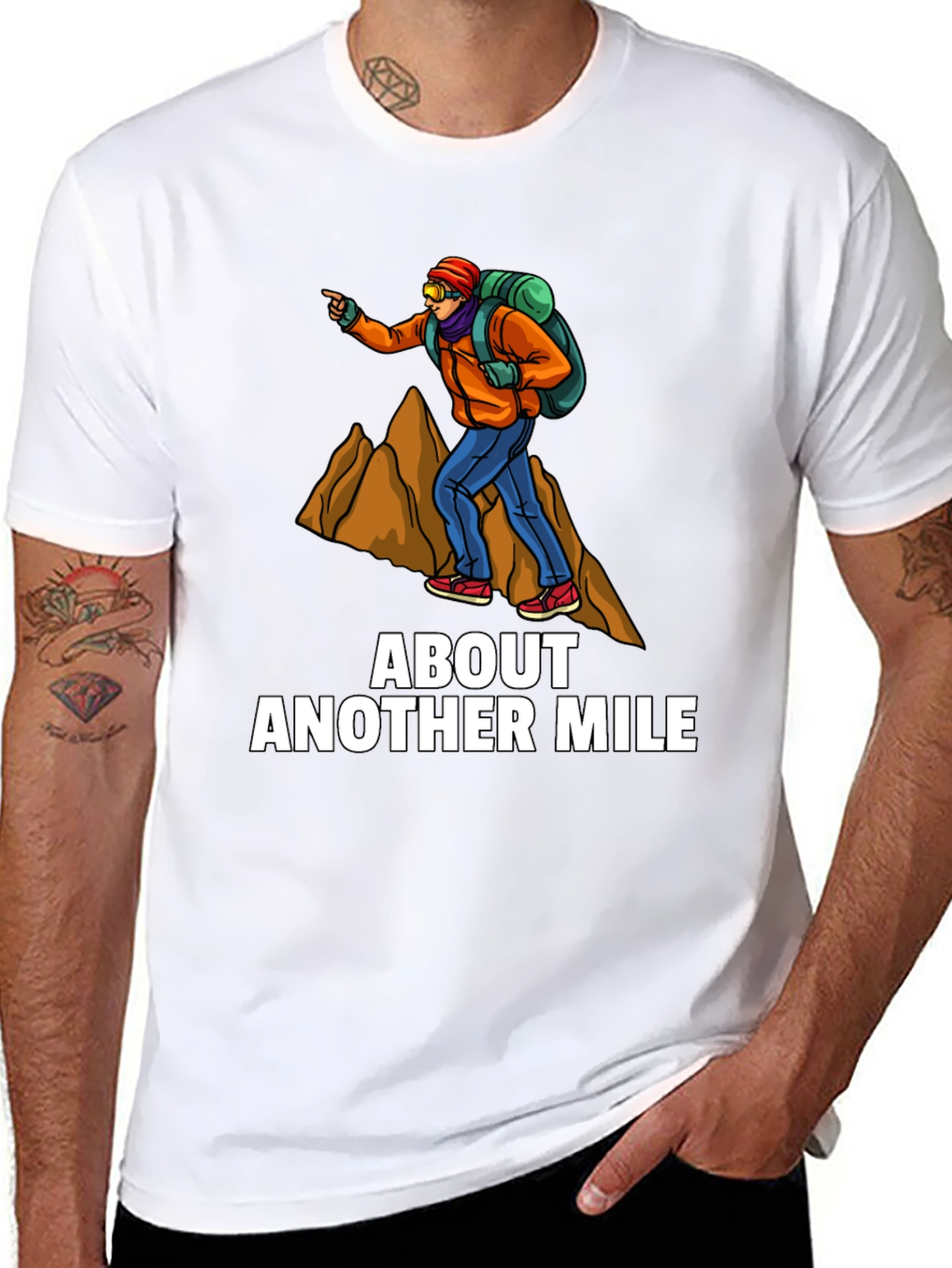 About Another Mile T-Shirt - Hiker Graphic Tee