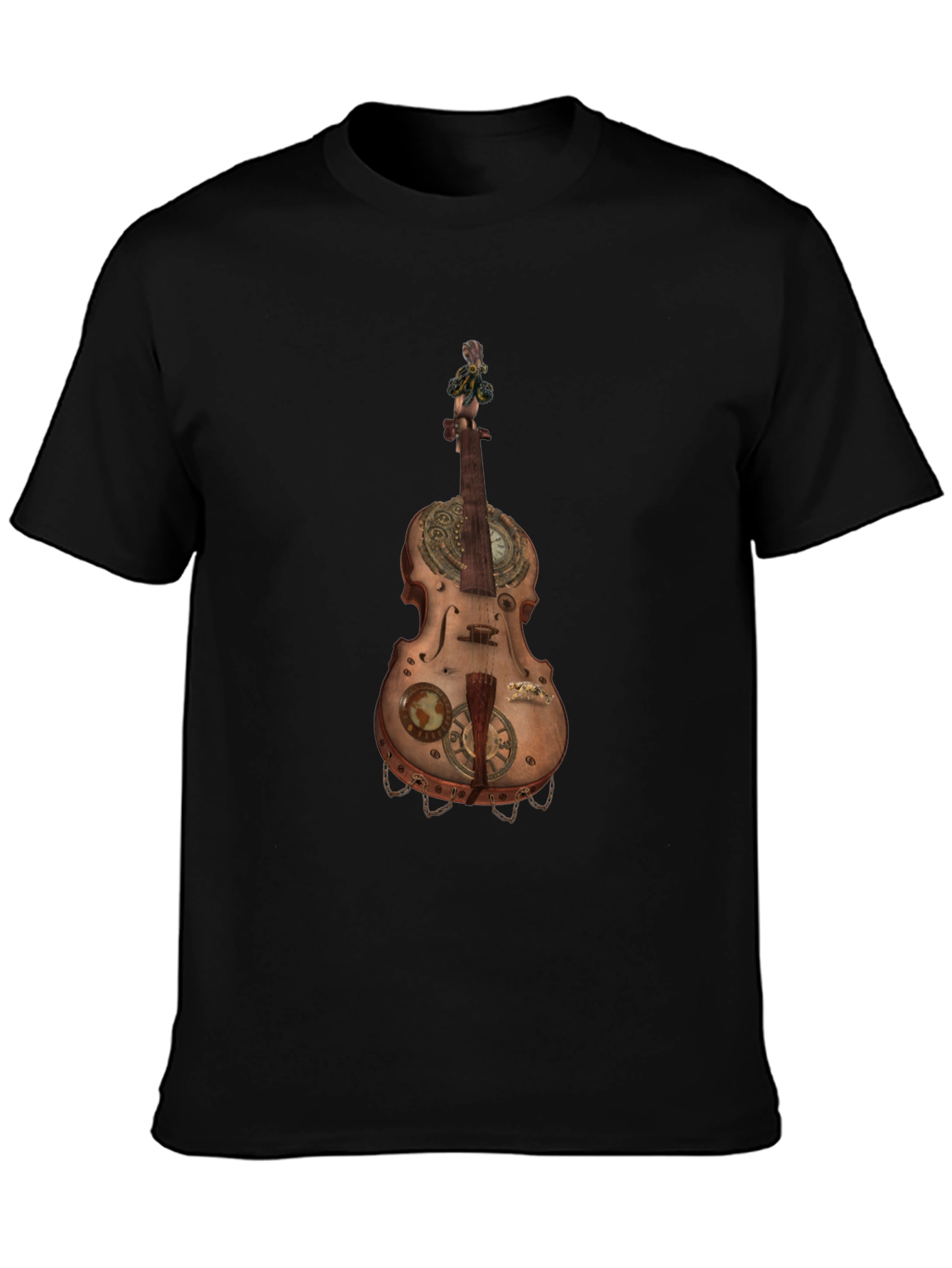 Steampunk Violin Graphic Tee - Unique Music Lover Shirt