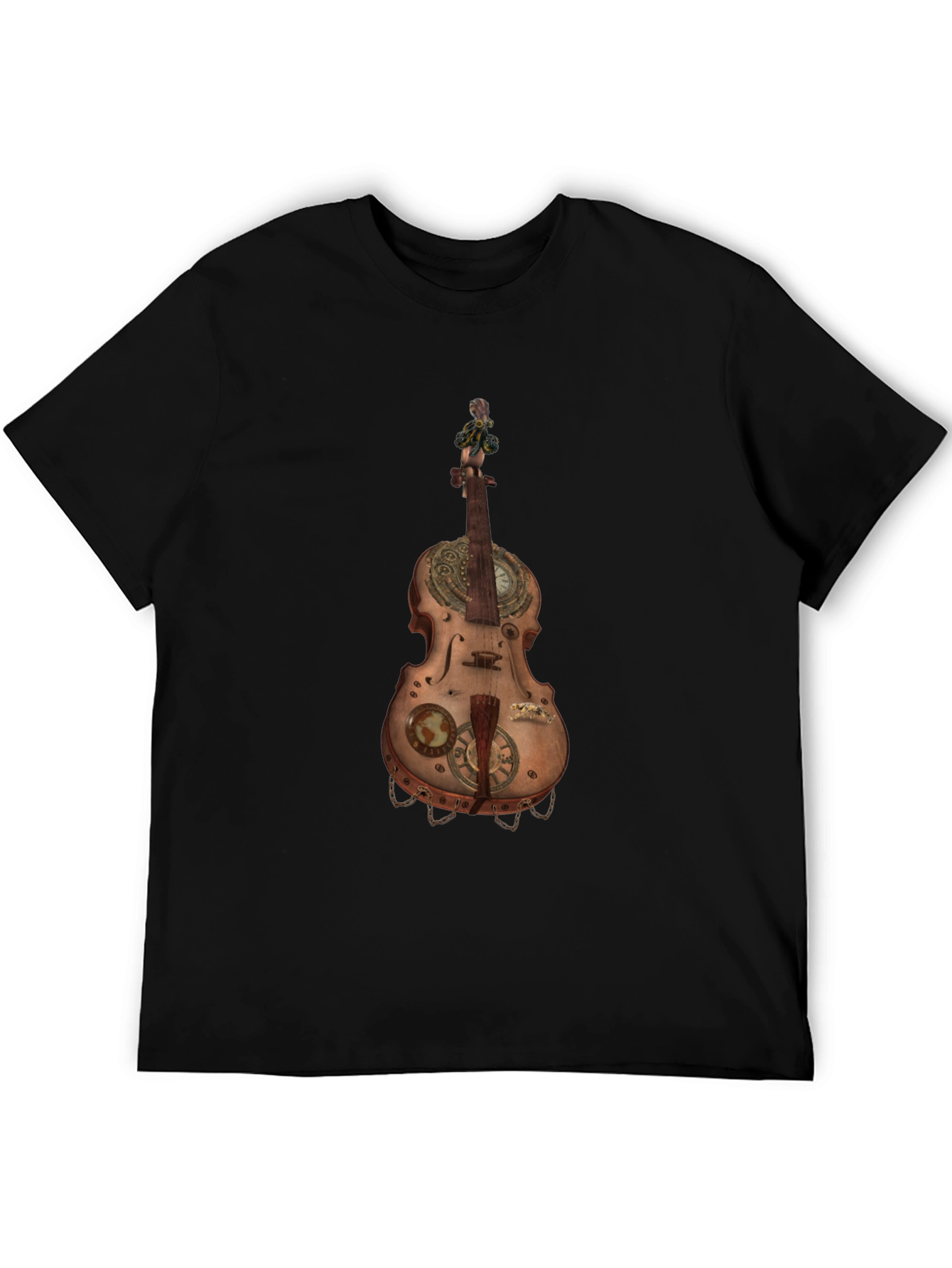 Steampunk Violin Graphic Tee - Unique Music Lover Shirt